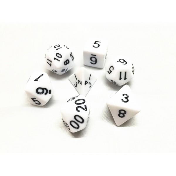 OPAQUE WHITE DICE SET thumbnail
