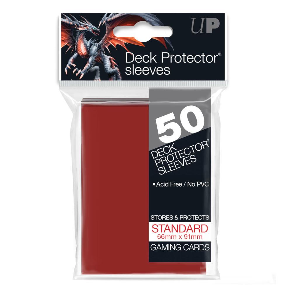 Ultra Pro Pack of 50 Standard Sized Sleeves: Red - Gifts for Geeks Leicester