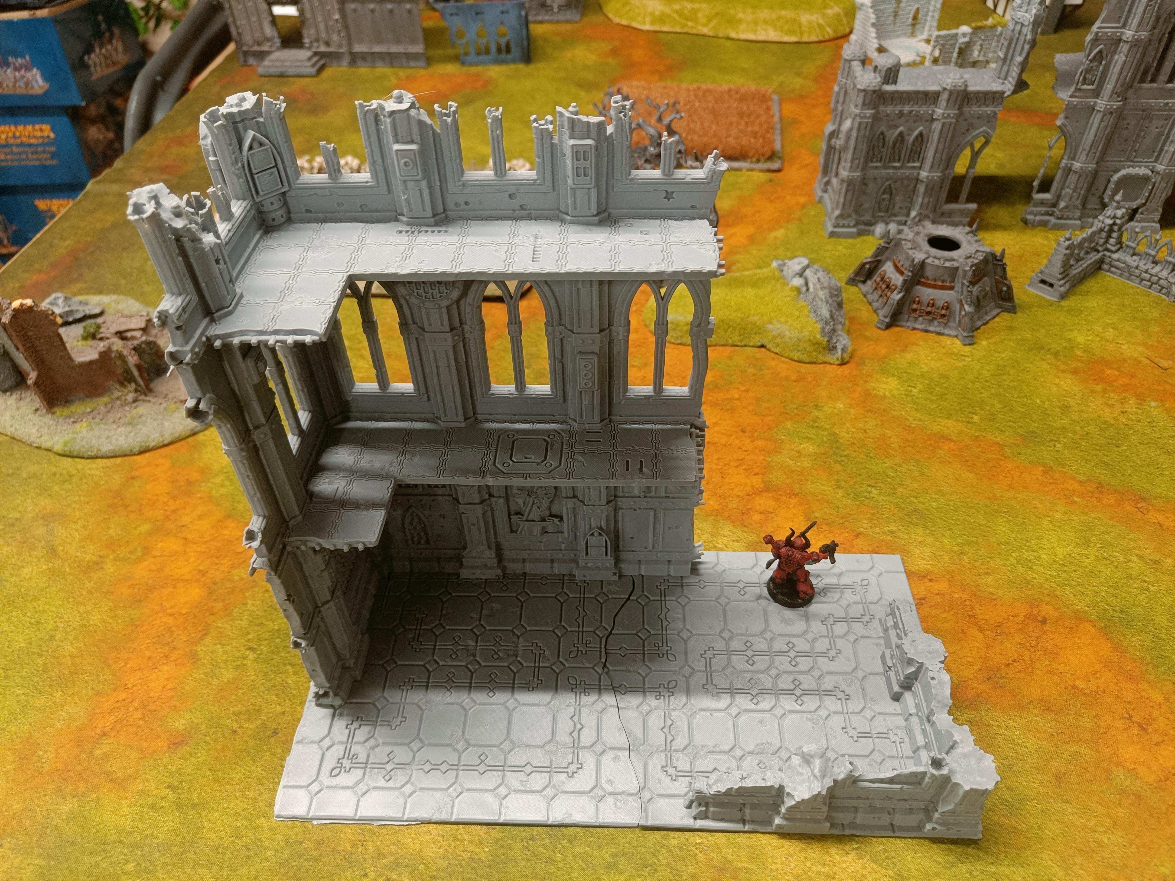 Large Gothic Ruined L Shape Scenery Tower Ruin - Gifts for Geeks Leicester