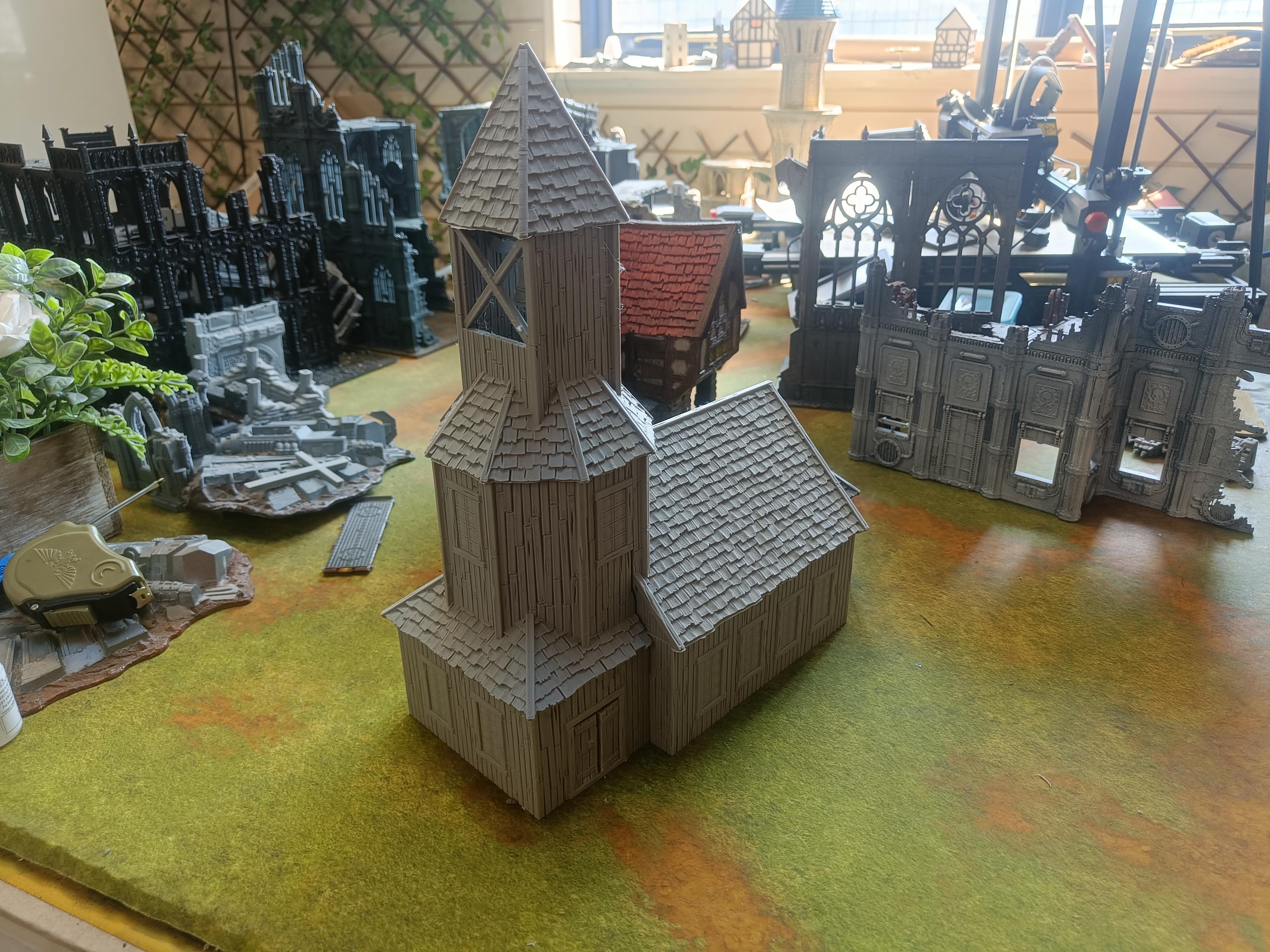 Large Wooden 28mm Scale Church - Historical / Fantasy thumbnail