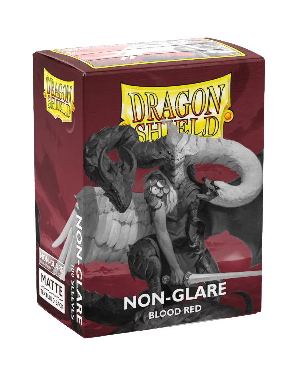 Dragon Shield Matte Non Glare Sleeves - Blood Red (100 Sleeves) - Gifts for Geeks Leicester