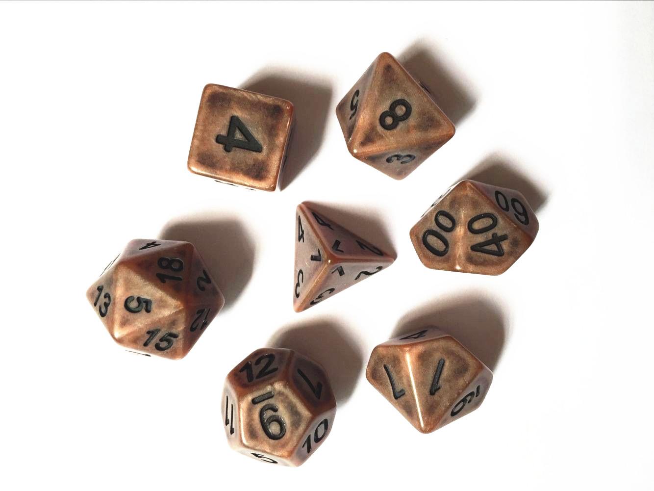 Copper Ancient dice set thumbnail