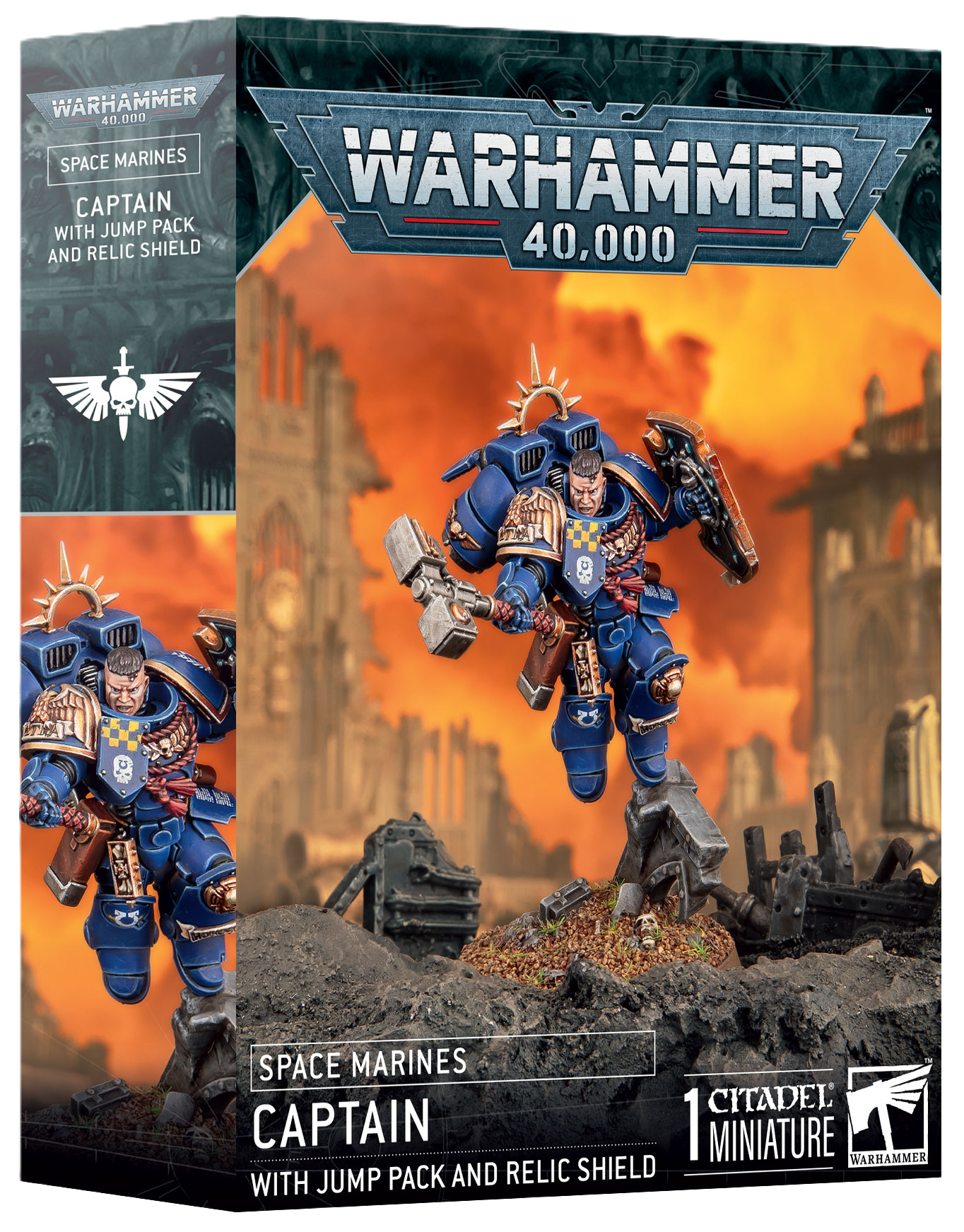 CAPTAIN WITH JUMP PACK & RELIC SHIELD - Gifts for Geeks Leicester