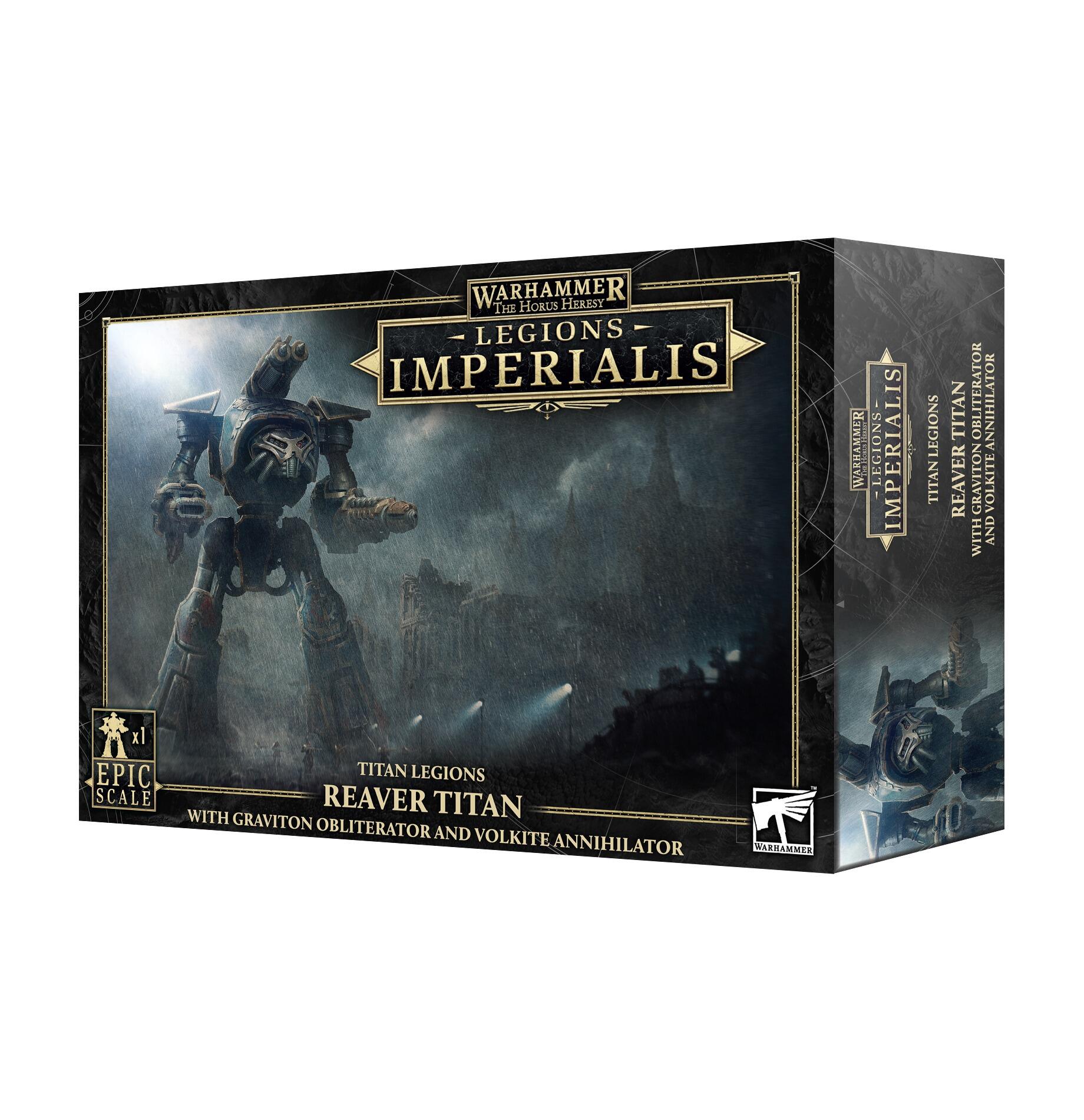 LEGIONS IMPERIALIS  REAVER TITAN WITH Graviton Obliterator and Volkite Annihilator thumbnail