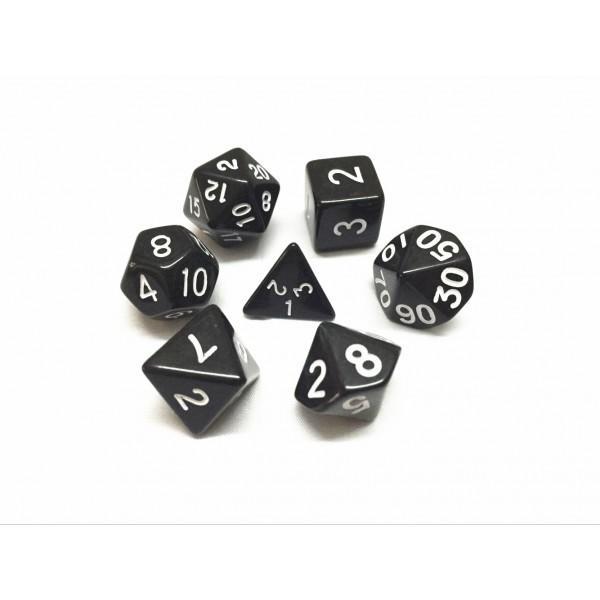 BLACK OPAQUE DICE SET thumbnail