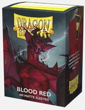 Dragonshield Standard Sleeves Blood Red Matte 100 thumbnail