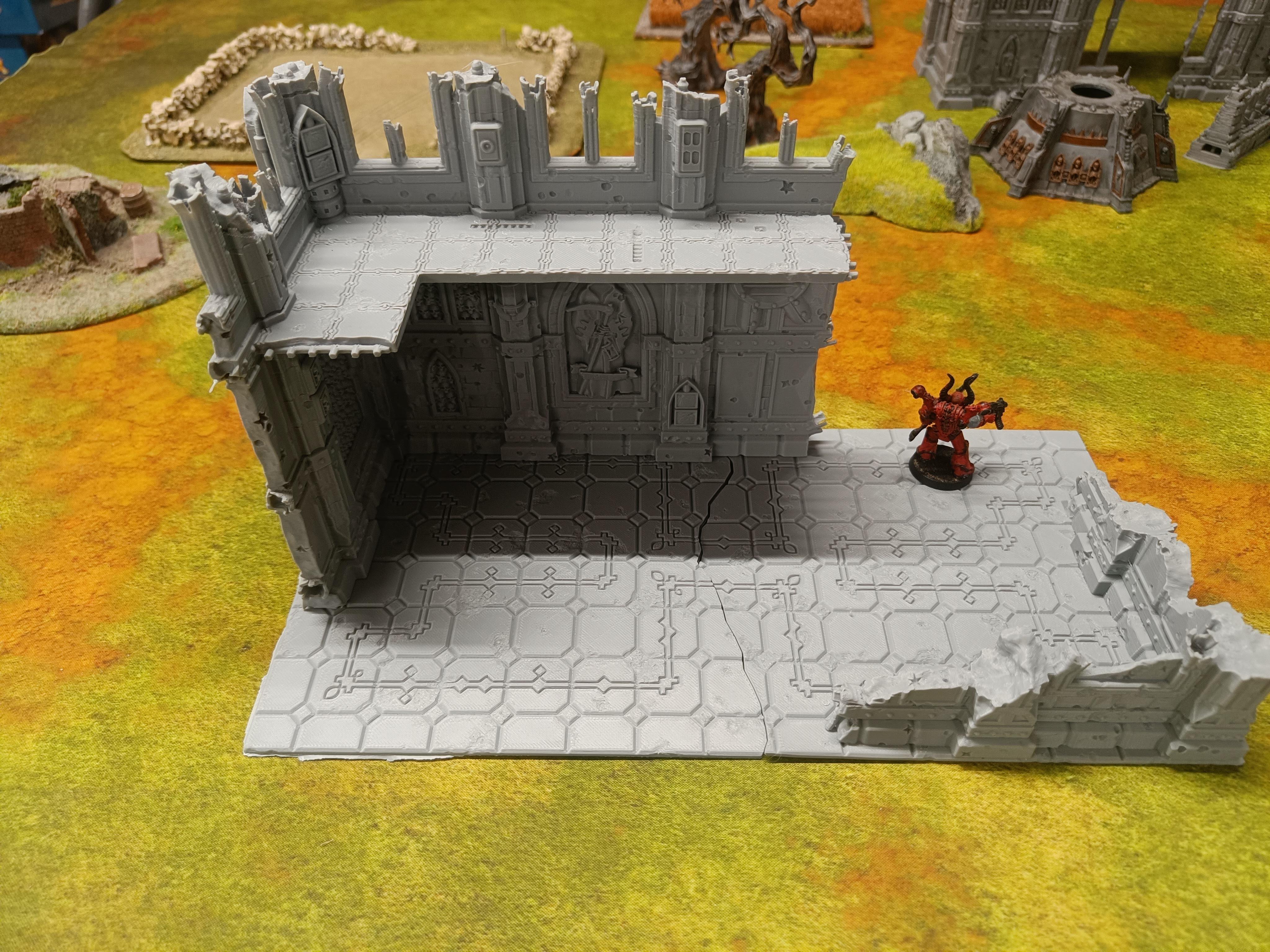 Large Gothic Ruined L Shape Scenery Tower Ruin - Gifts for Geeks Leicester