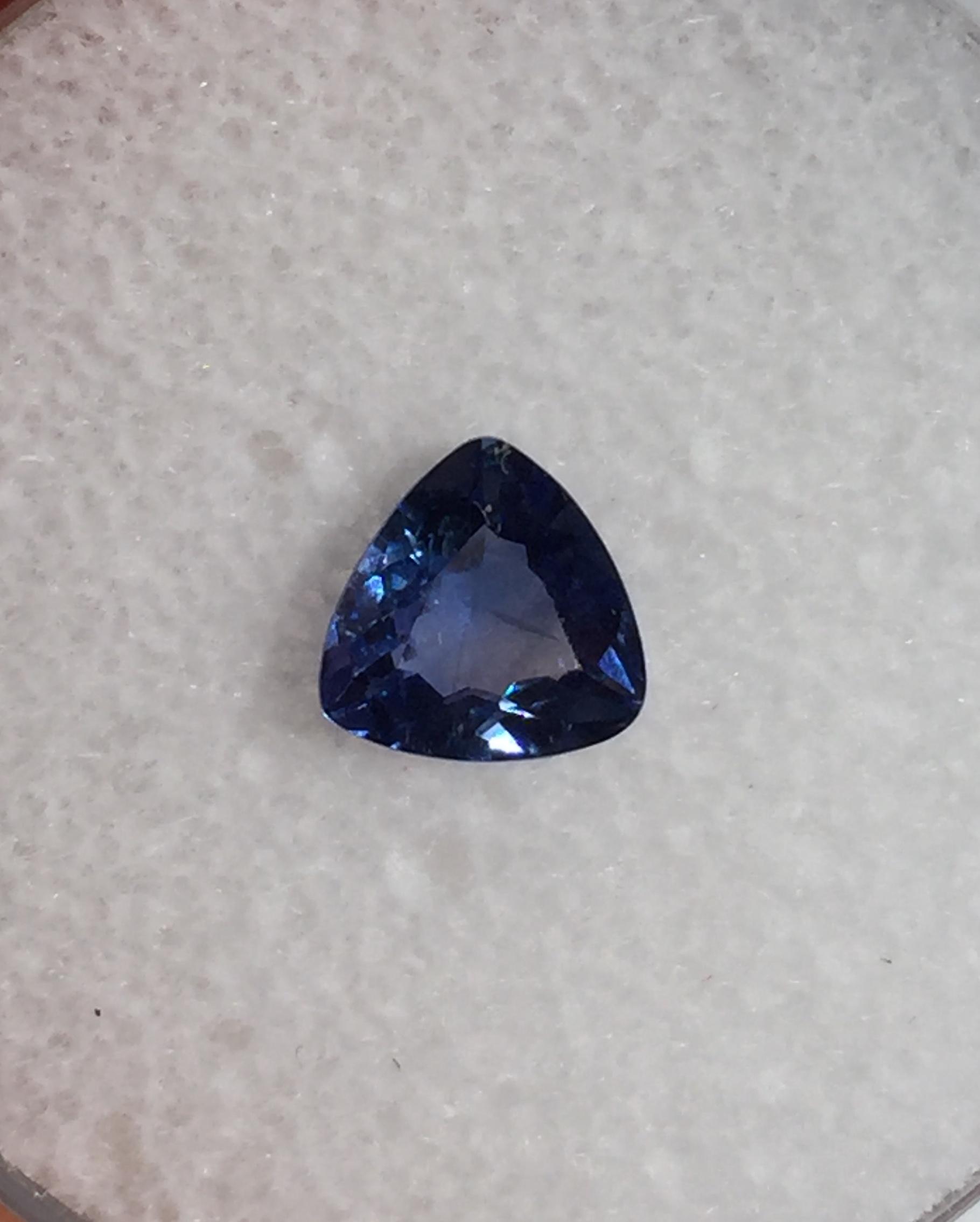 Blue Sapphire 0.80ct Trilliant Cut
