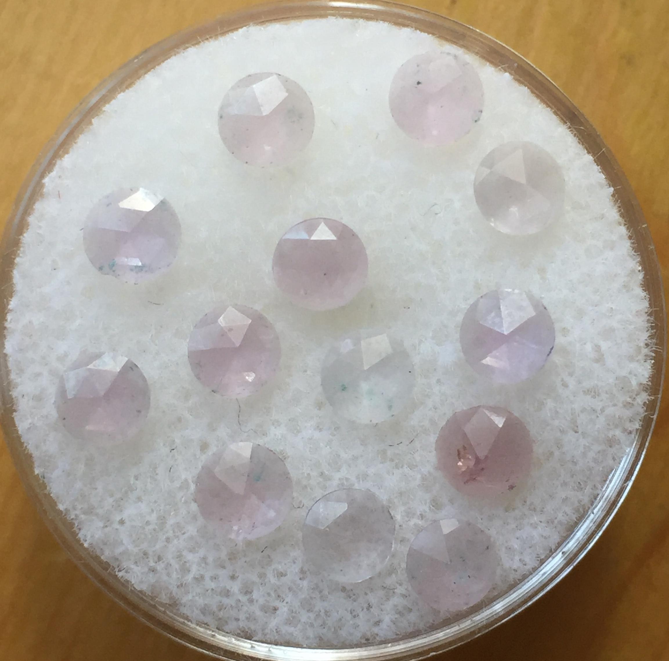 Sri Lankan White Pale Purple Pale Pink Sapphire approx 4mm