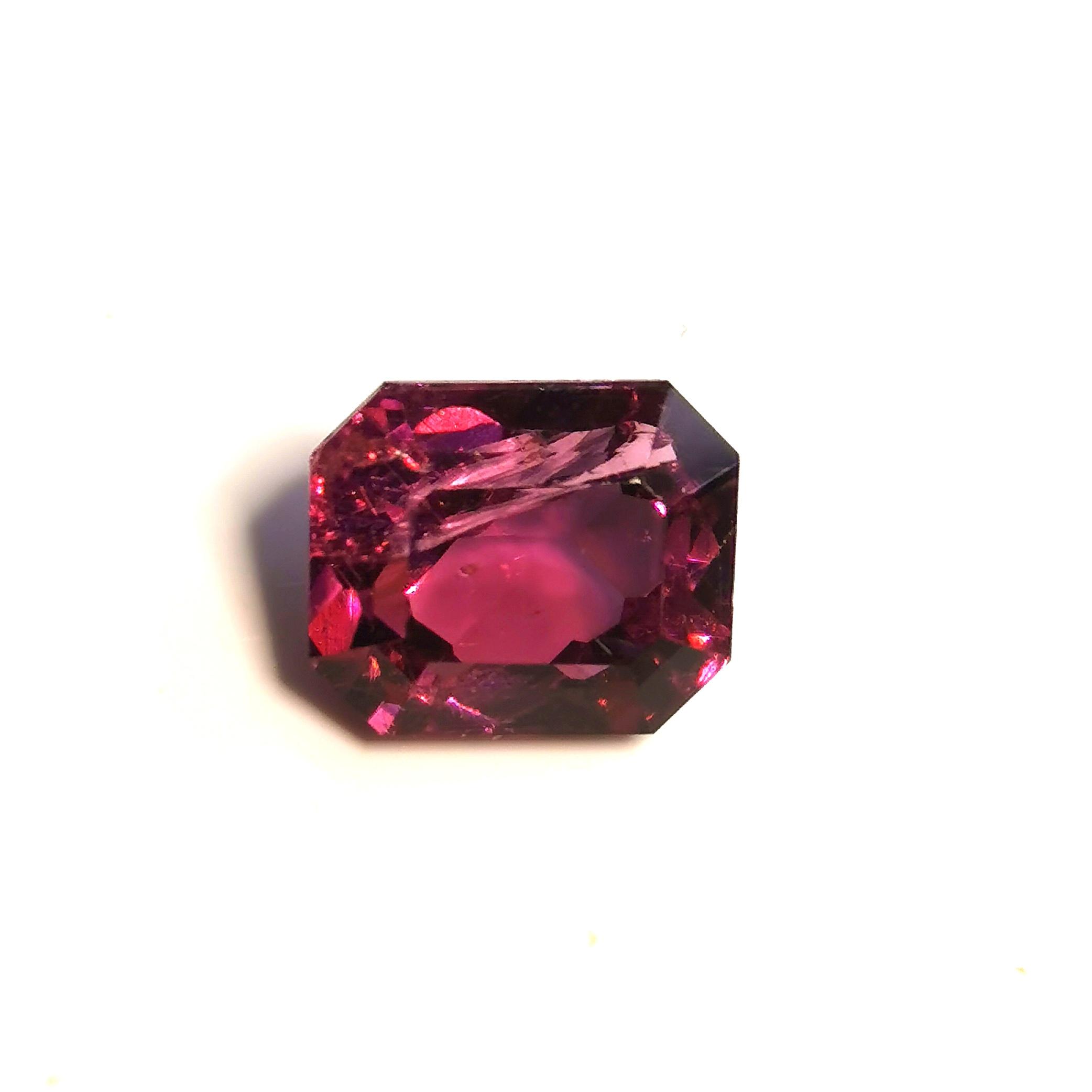 Tanzanian Pink Rhodolite Garnet 3.56ct Emerald Cut