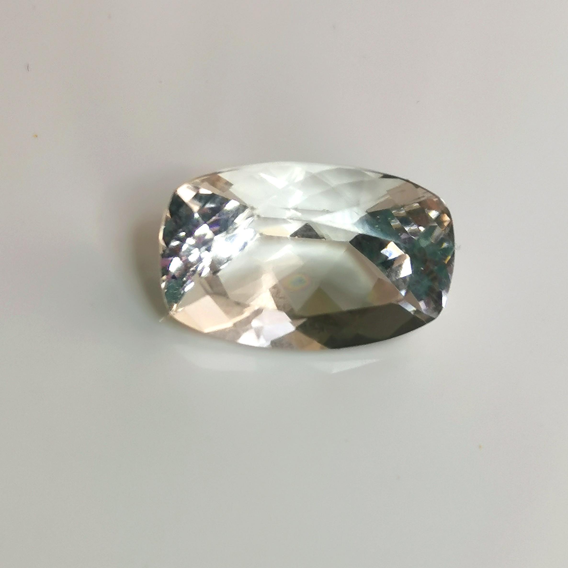 Sri Lankan White Topaz 5.72ct Cushion Cut