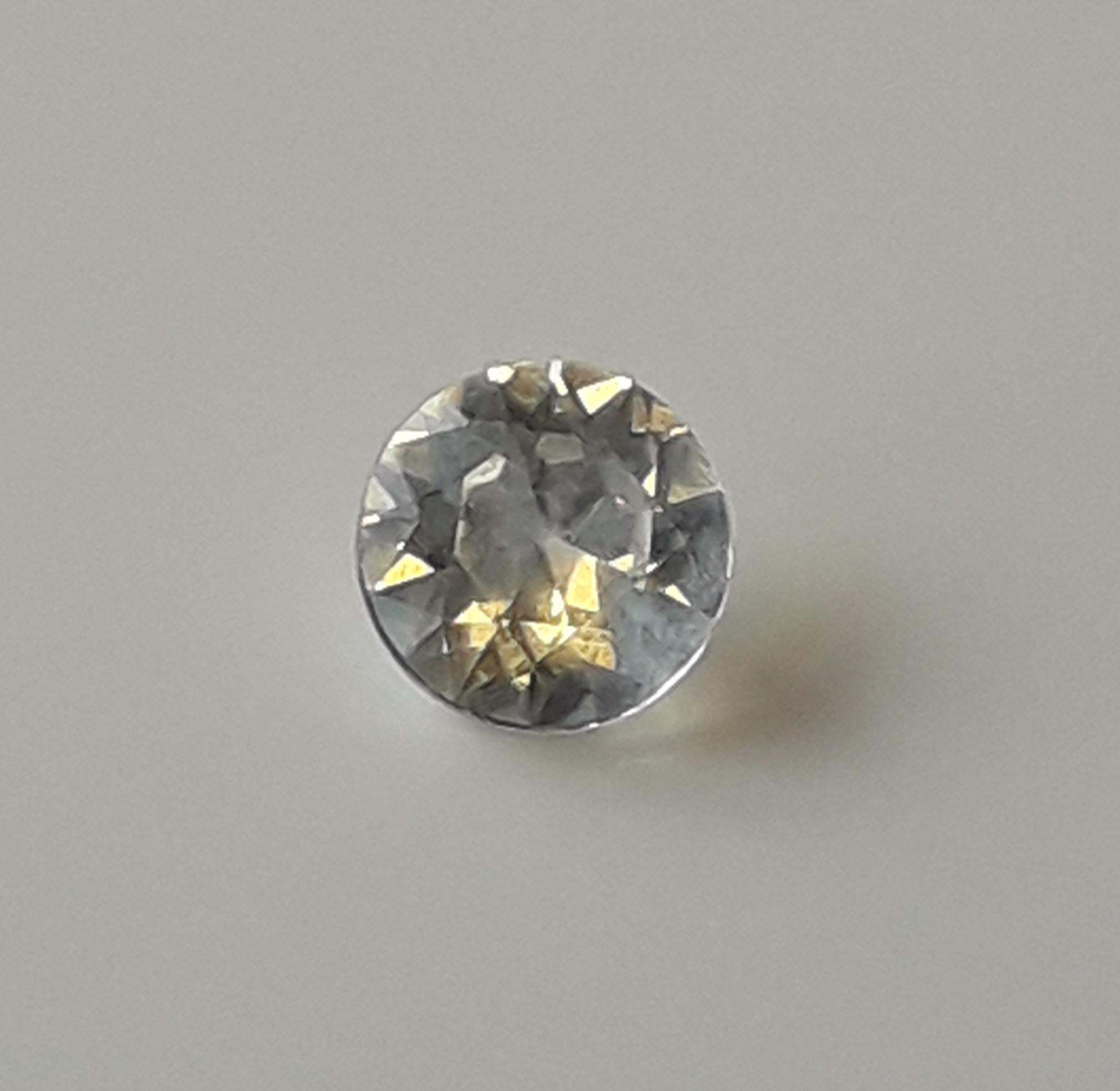 Sri Lankan White Sapphire 5.3mm Round Cut