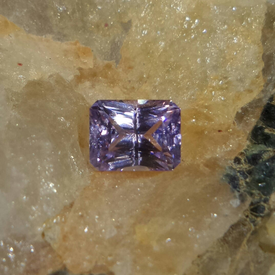 Emerald cut sale purple sapphire