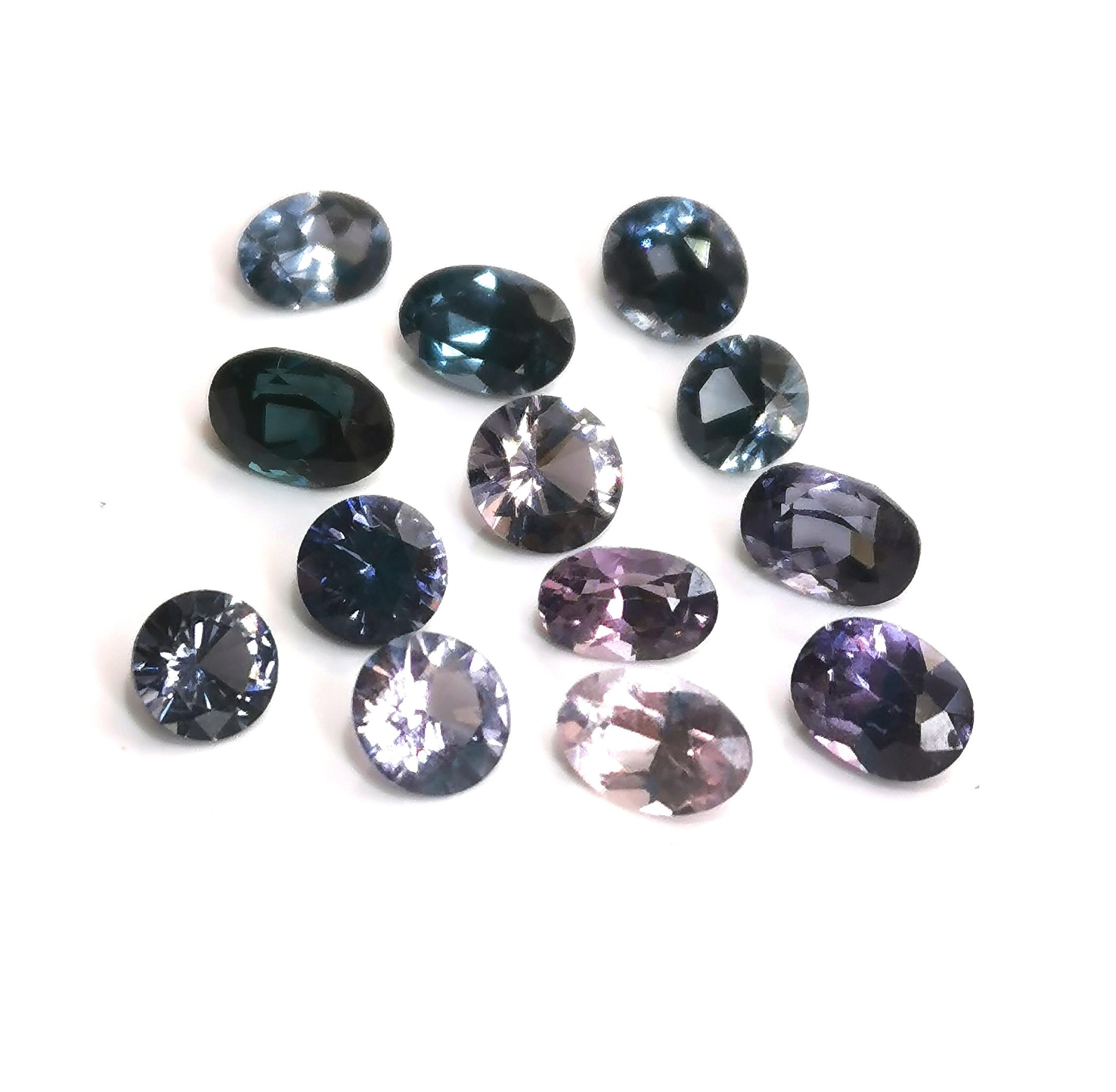 Spinel different cuts and colours