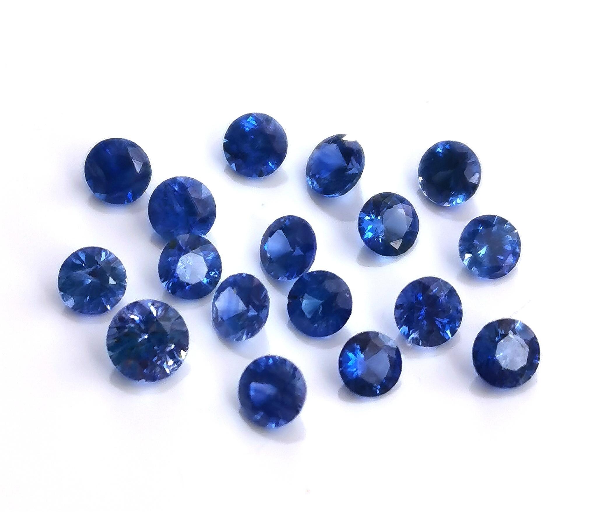 Blue Sapphire approx 2.5mm Round Cut