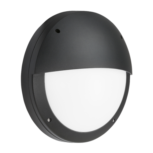 230V IP65 18W LED Eyelid Bulkhead CCT with Emergency & Daylight Sensor Black