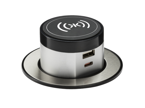 Wireless Desktop Charger with Pop-Up Dual USB charger
