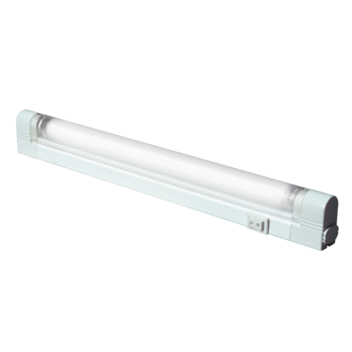 IP20 T5/G5 20W Slimline Linkable Fluorescent Fitting with Tube, Switch and Diffuser 3500K