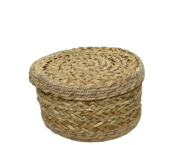 Seagrass basket with lid