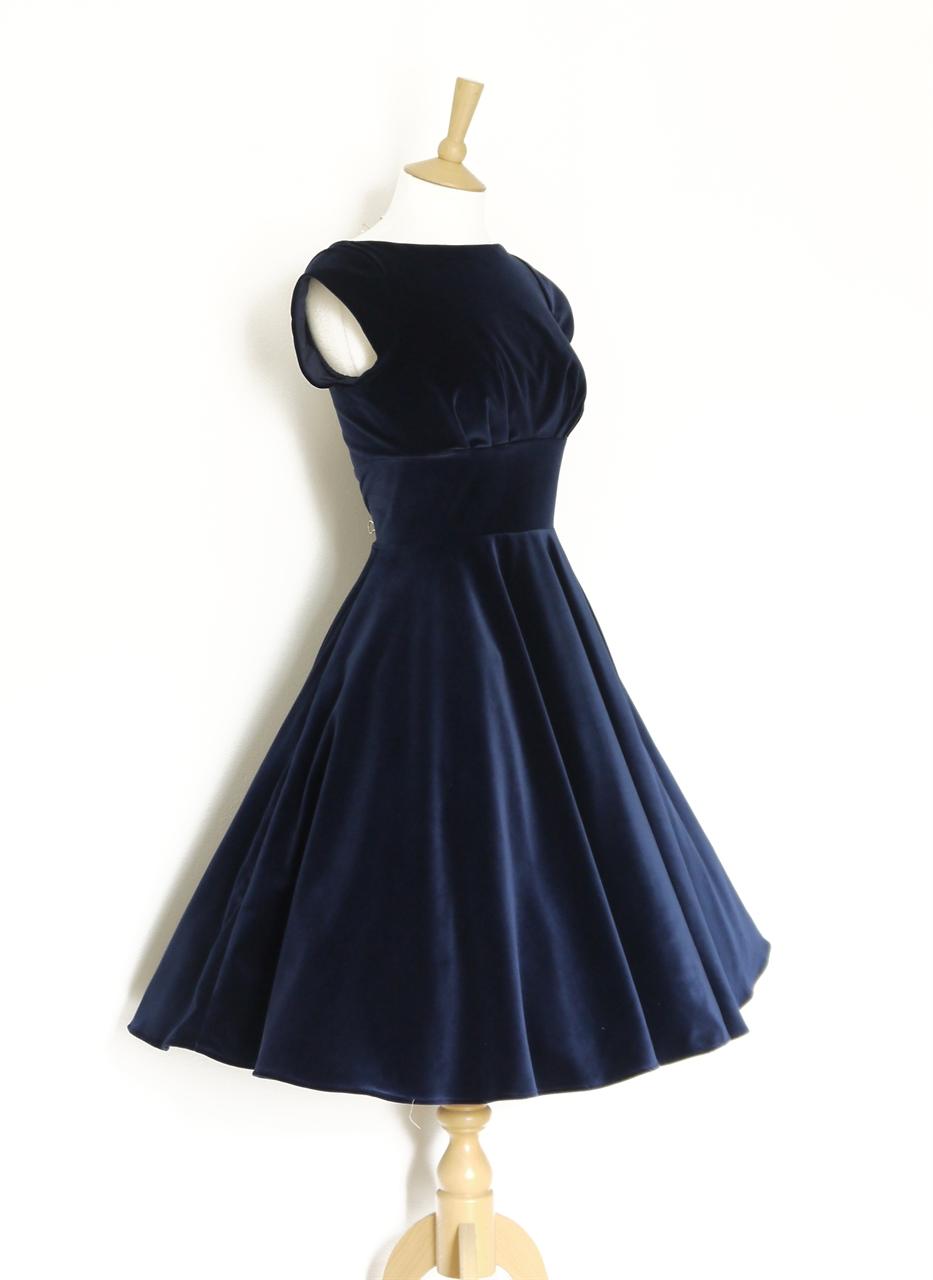 Midnight Blue Velvet Gown Sale Online ...