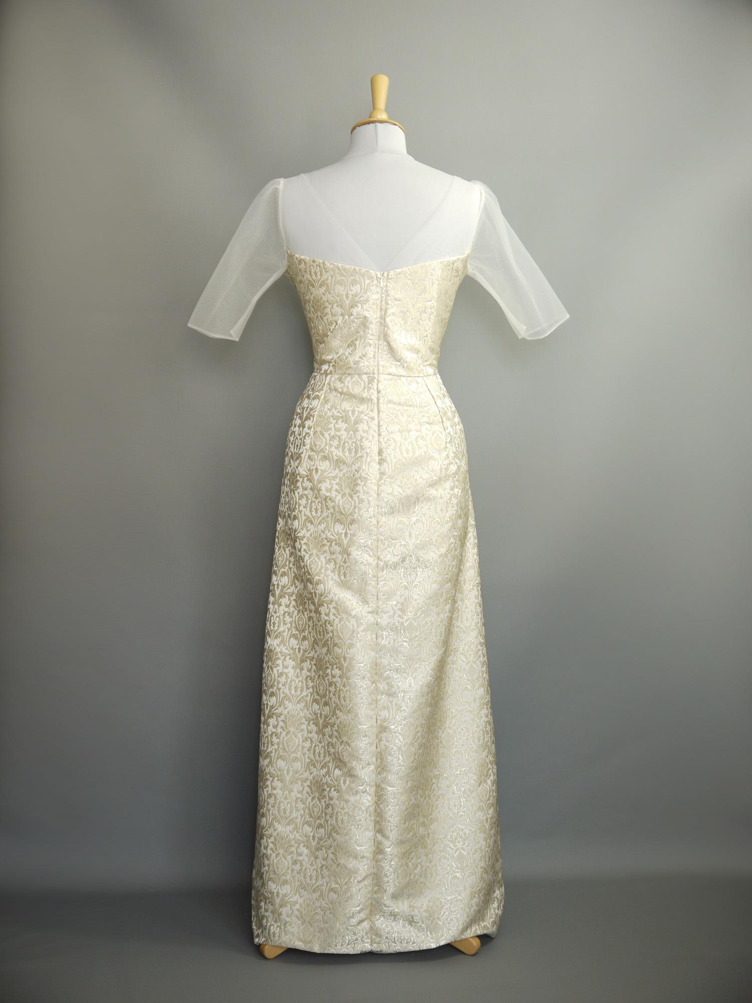 Brocade long shop gown
