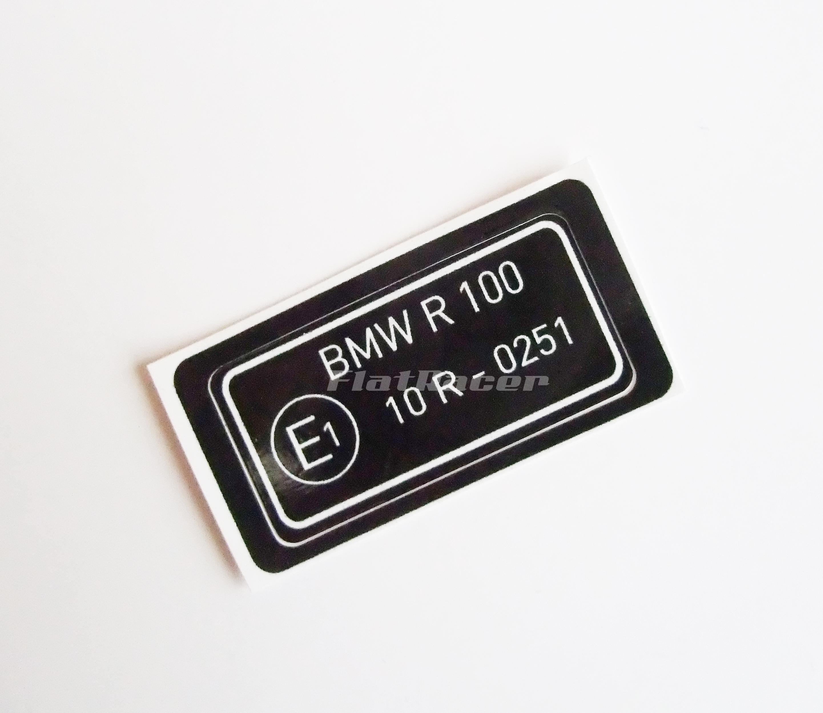 BMW R100/7 Series 7 (76-84) E1 homologation sticker - 10R - 0251