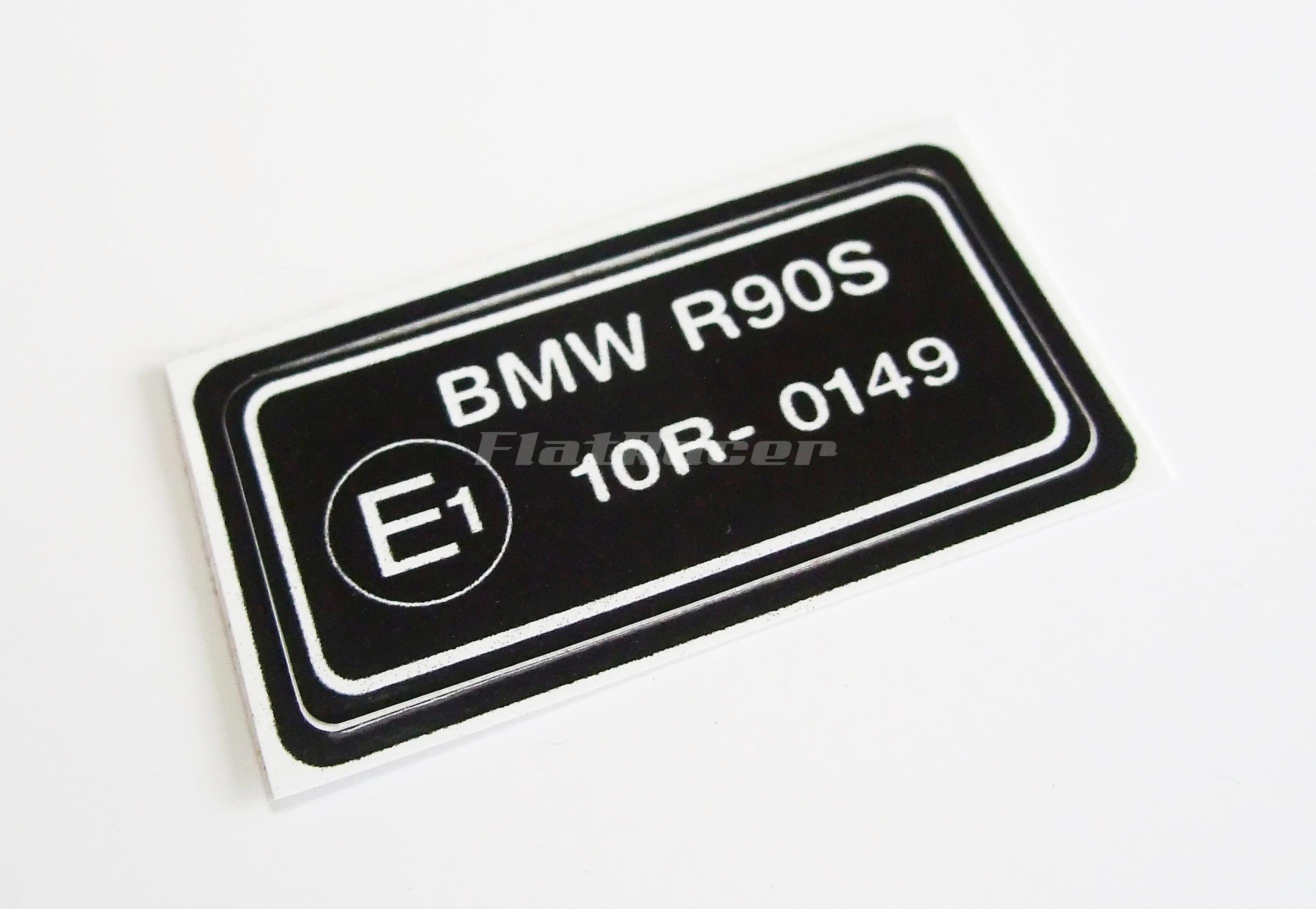 BMW R90S E1 Homologation black sticker - 10R-0149