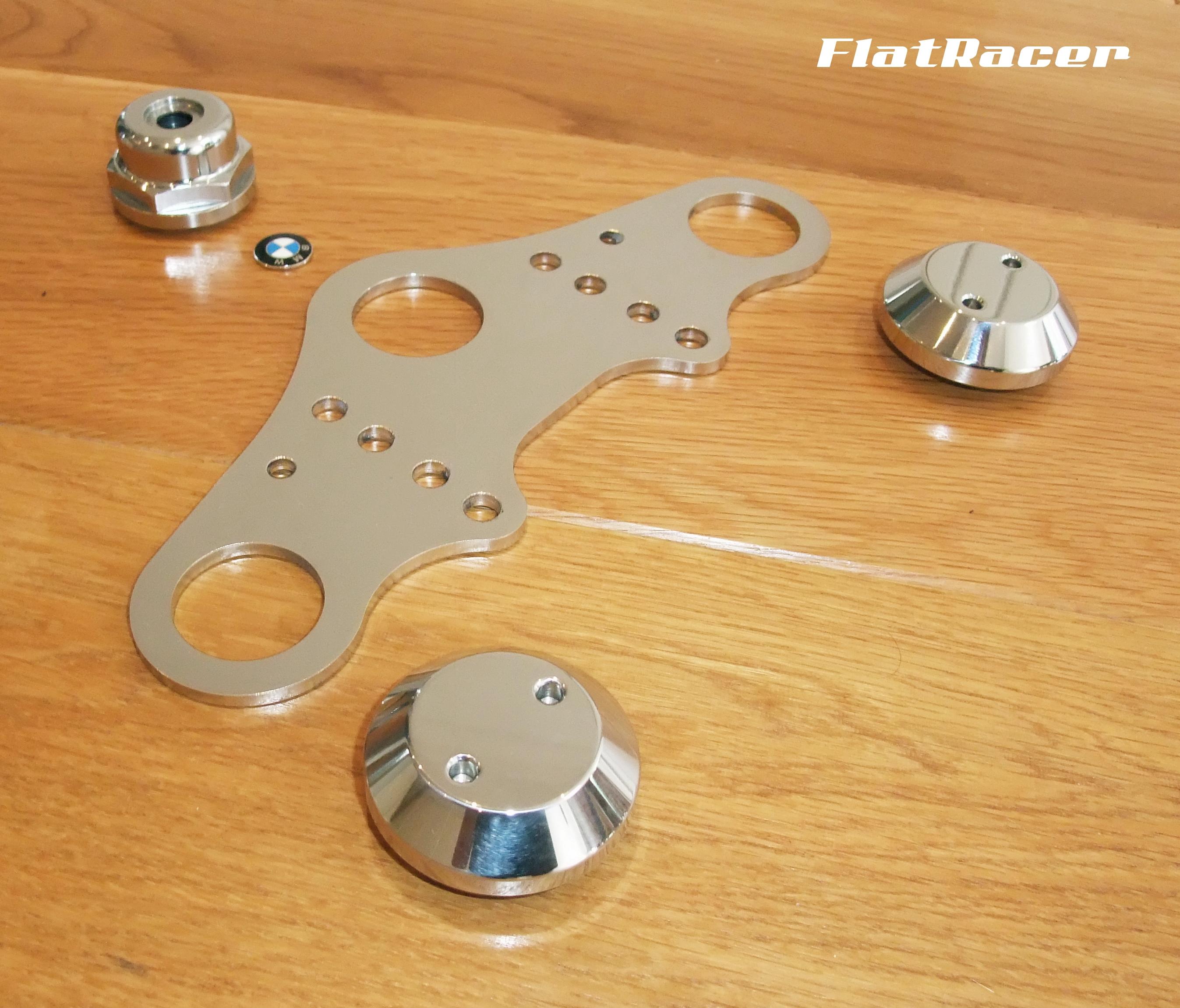 FlatRacer BMW early /7 Series (76-78) Airhead Boxer stainless steel top yoke Set