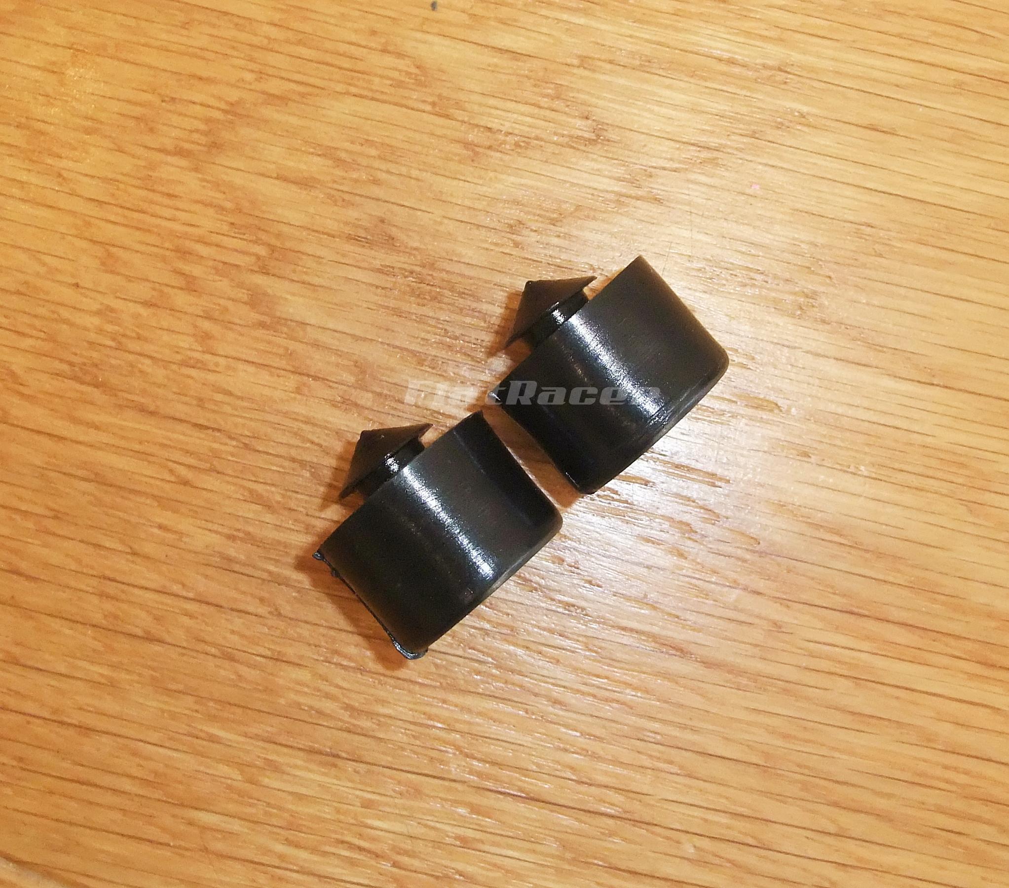 FlatRacer seat rubber buffer stops (pair) - 25 W x 16.5 H x 9mm hole