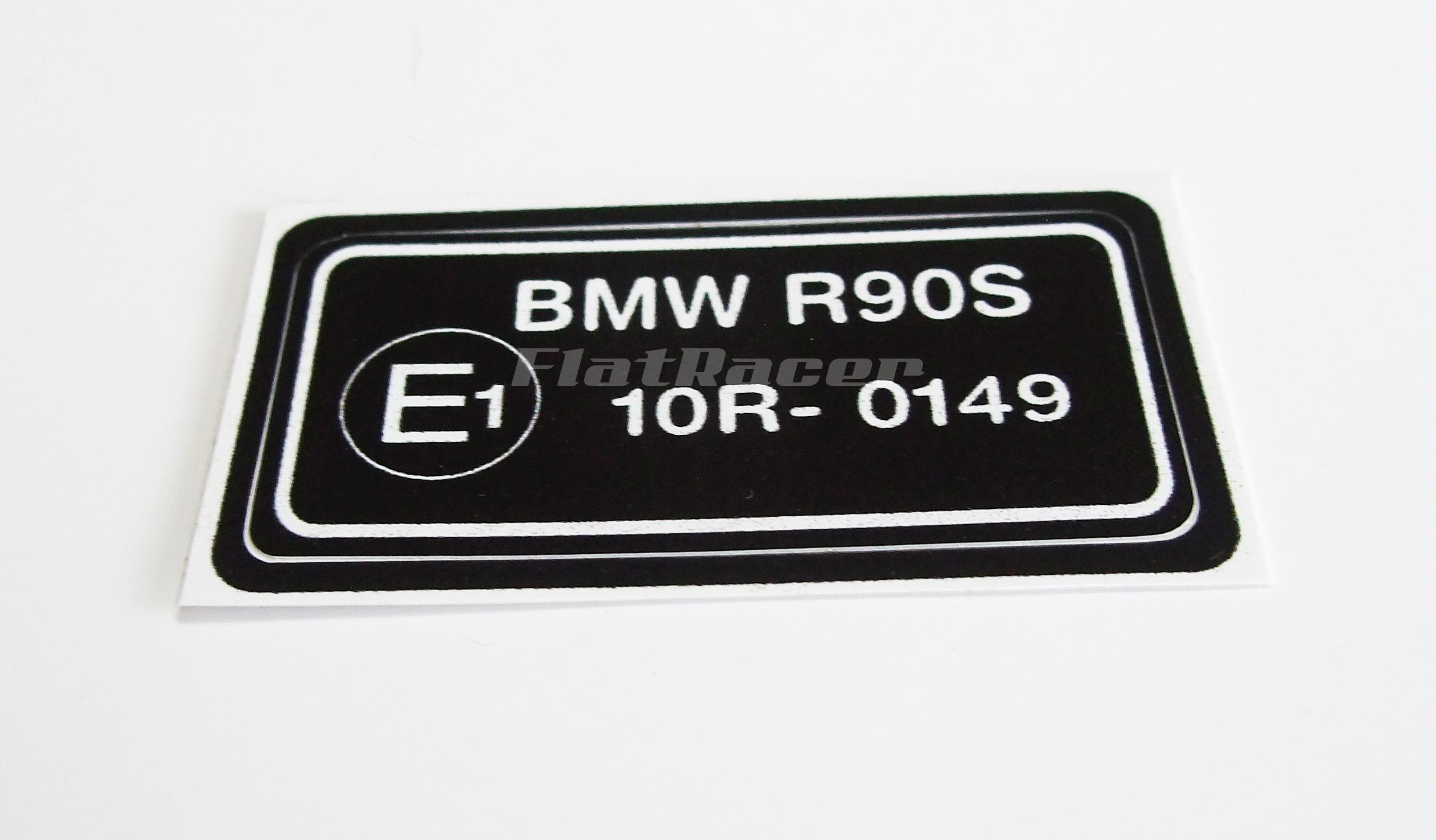 BMW R90S E1 Homologation black sticker - 10R-0149