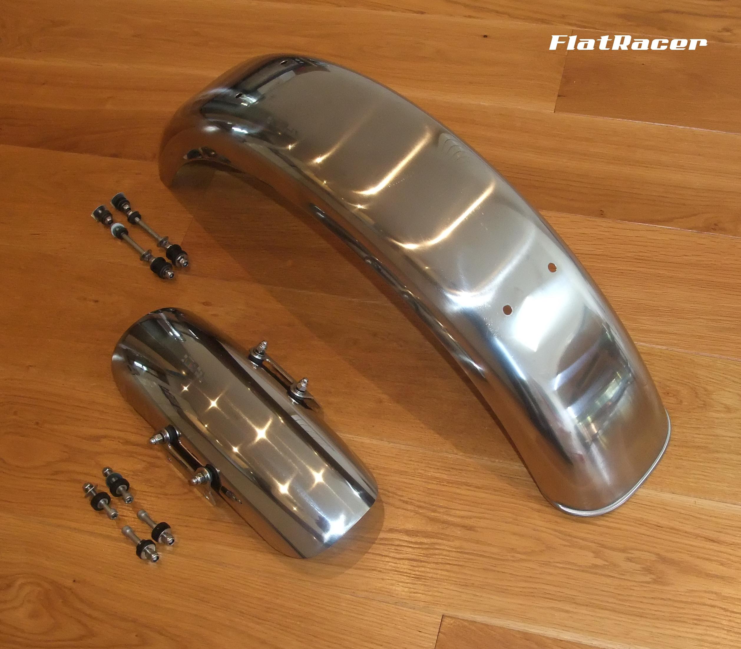 FlatRacer BMW Monolever (85-96) stainless steel mudguard combo
