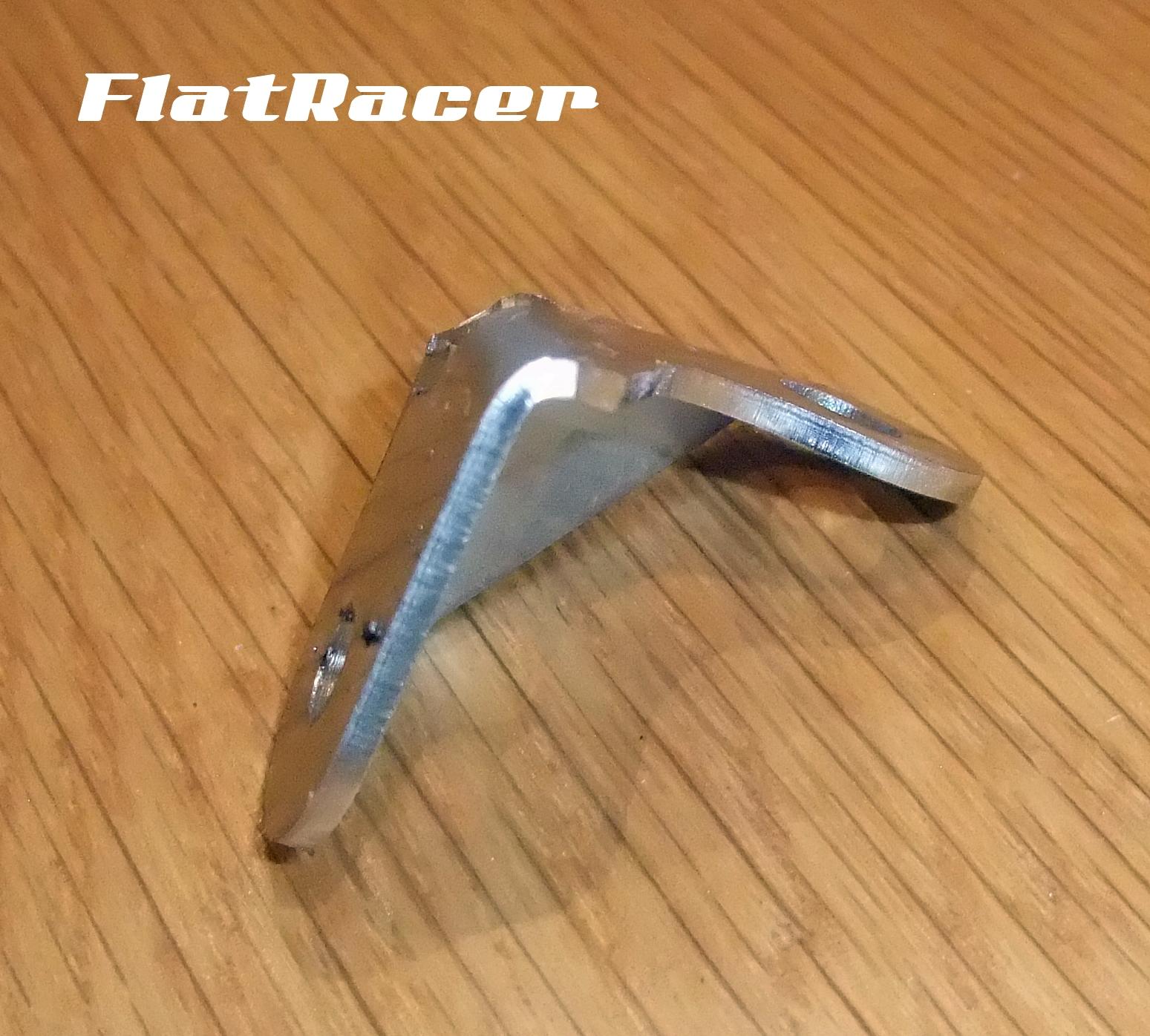 FlatRacer BMW K100 RS 8v belly pan stainless steel left side mounting bracket - 34521458015