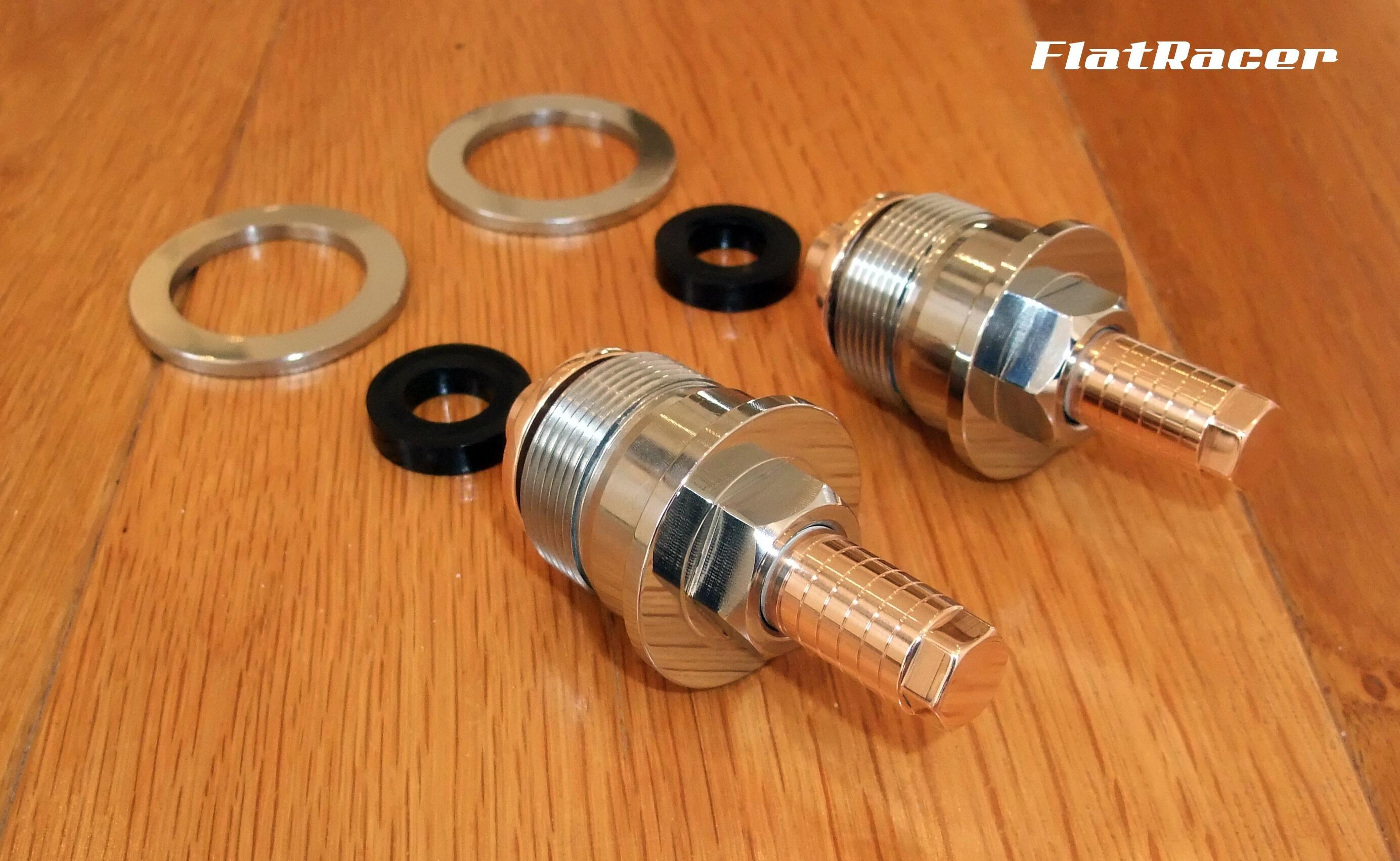 FlatRacer BMW R2v Airhead Boxer /5, /6 , /7 & R90S (1970-1984) fork pre-load adjusters (pair)
