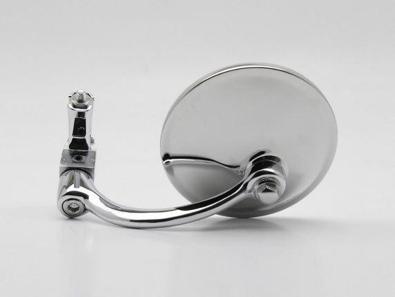 Round stainless steel bar end mirror