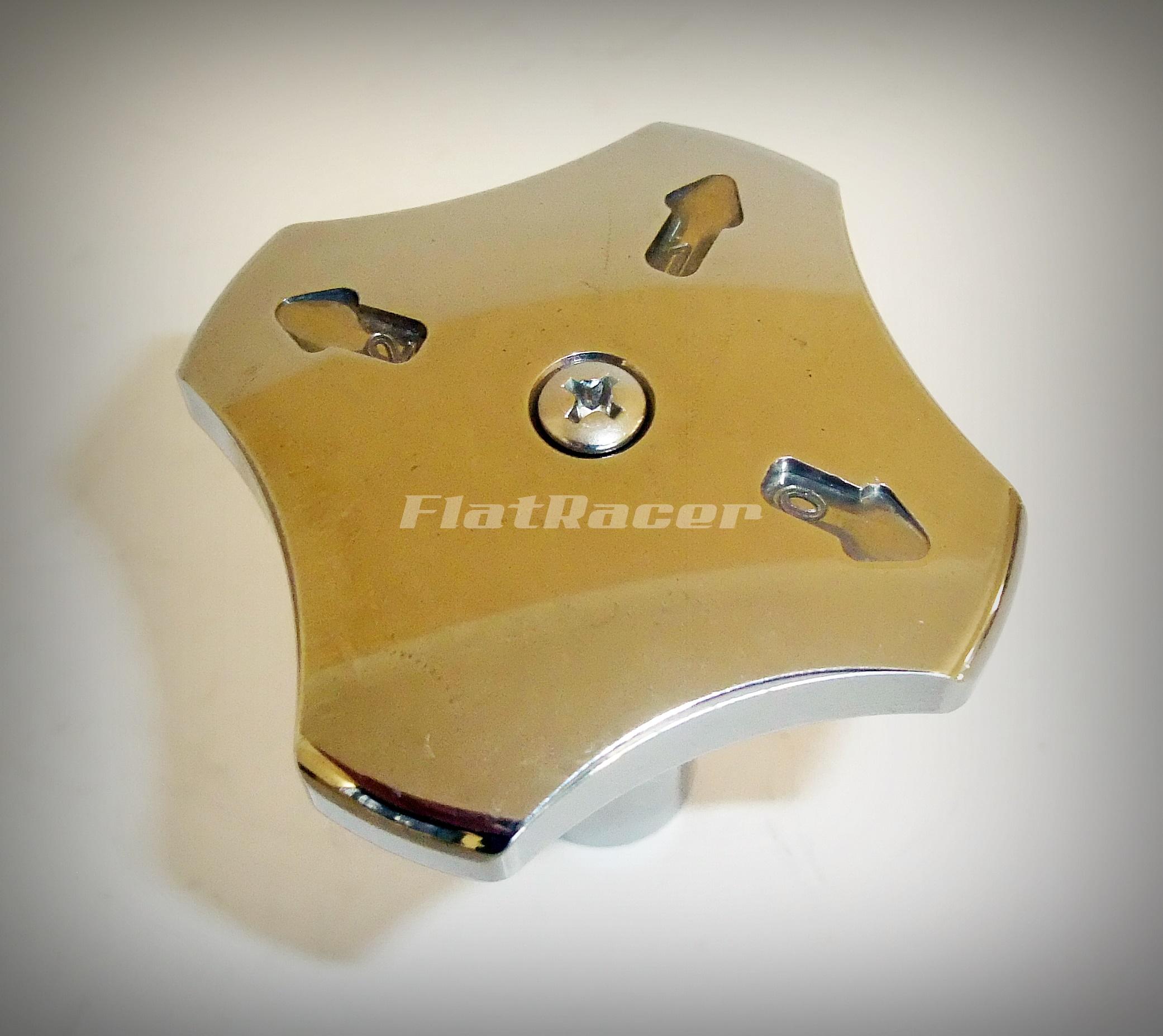 FlatRacer BMW Airhead Boxer R2v stainless steel steering damper top adjuster