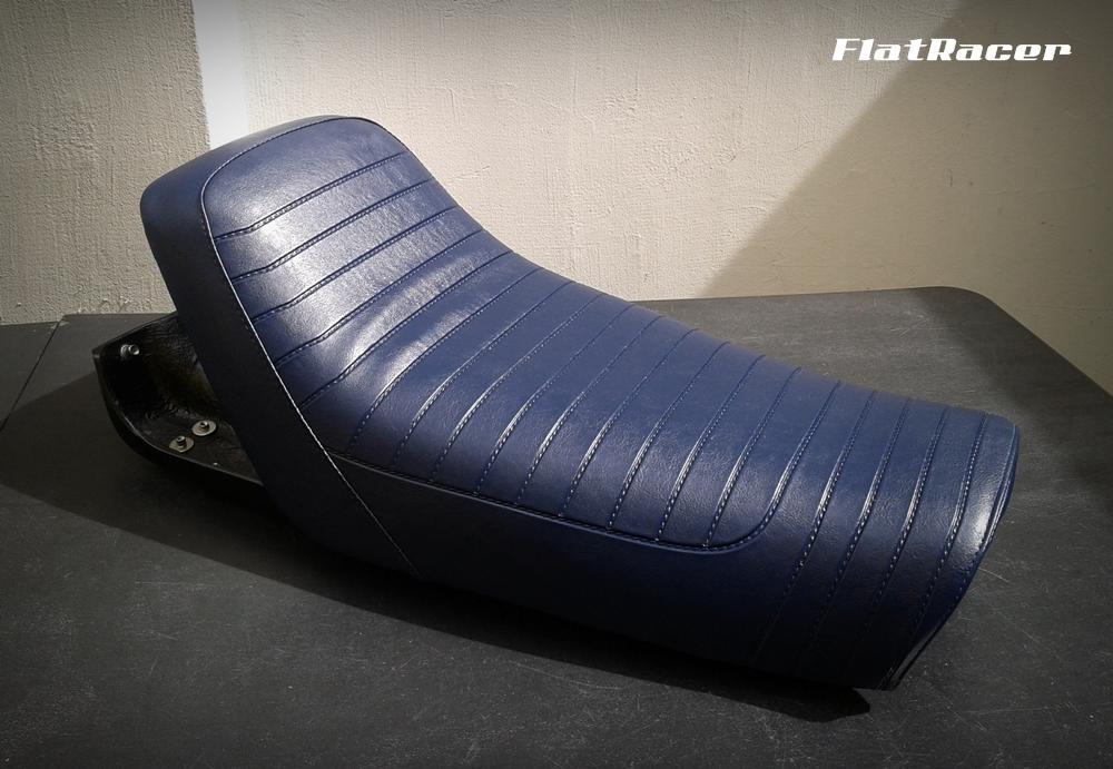 FlatRacer BMW R100 RS 3/4 Solo seat vinyl seat cover - 1978 Motorsport blue