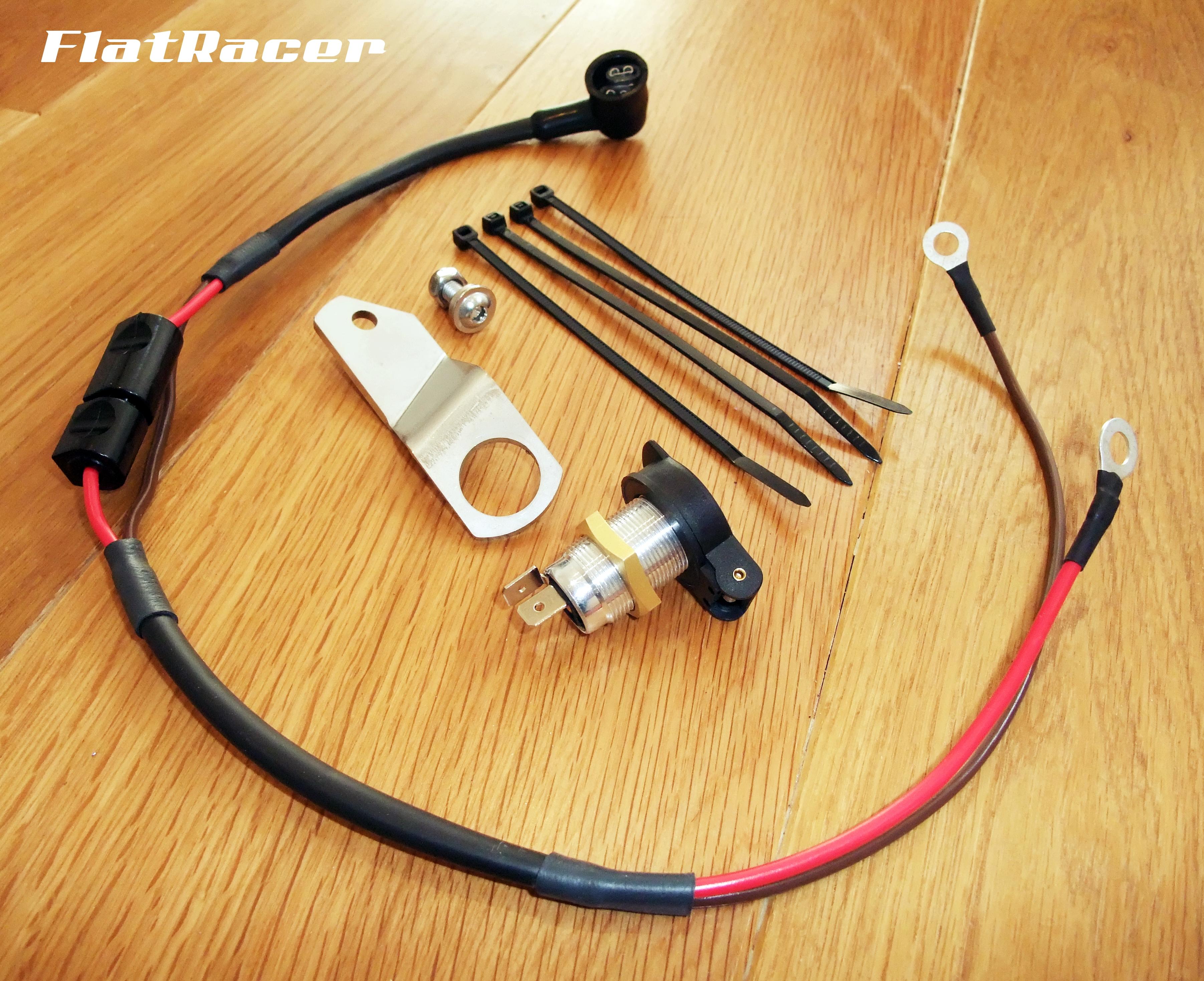 FlatRacer BMW Monolever (85-96) DIN 12v auxiliary power socket kit