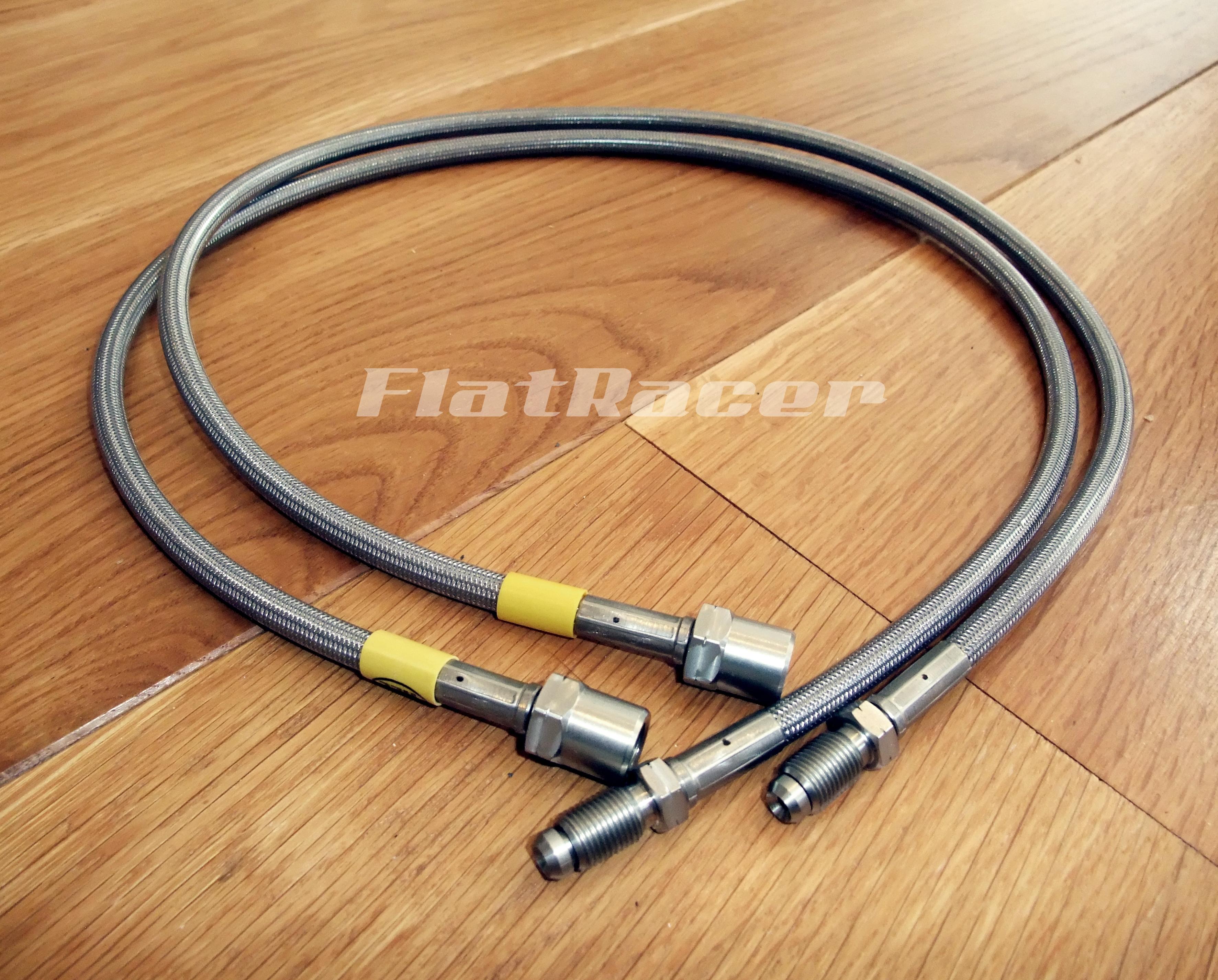 BMW Airhead Boxer (73-80) s/s braided brake hose - FRONT - 2