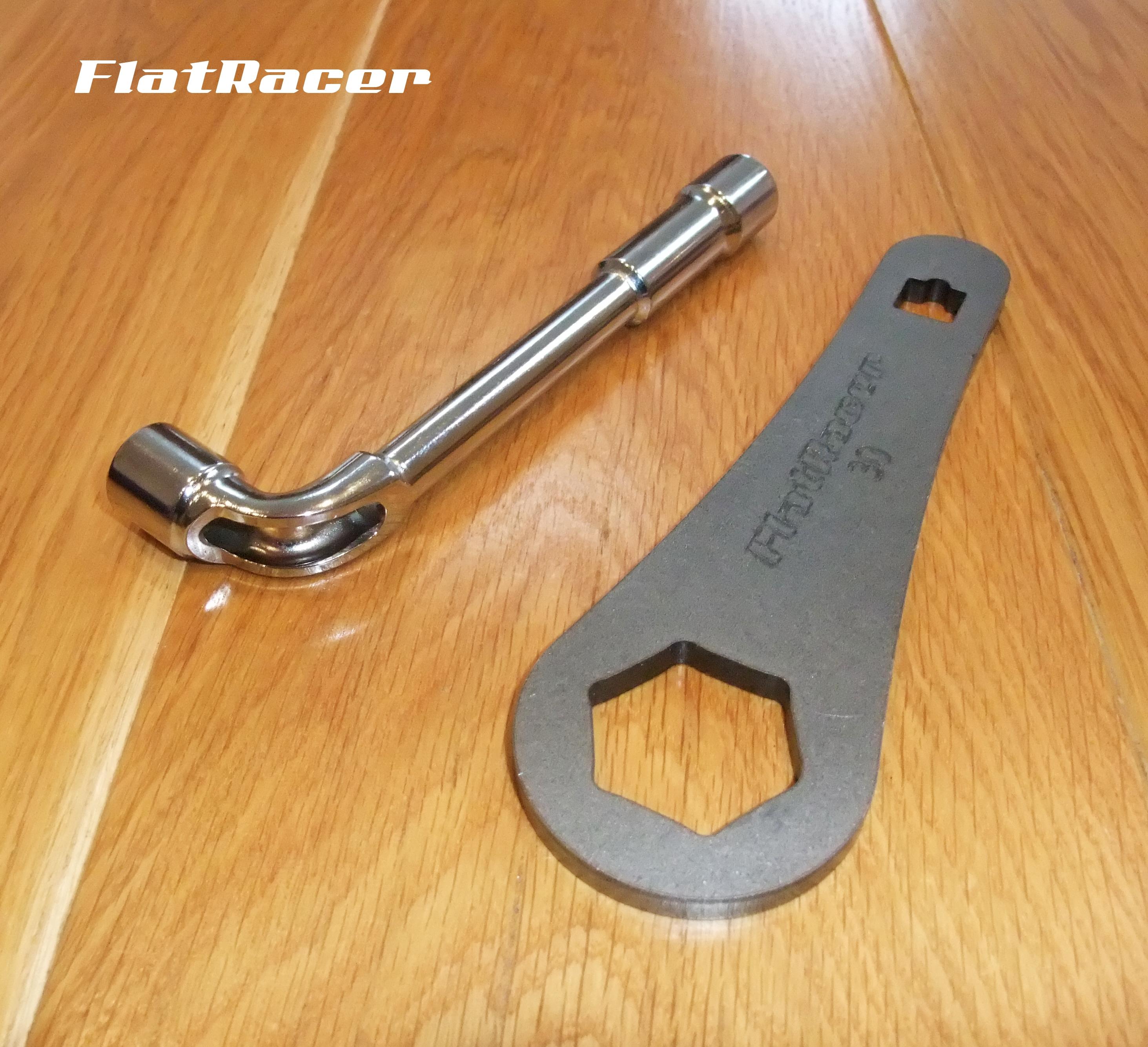 FlatRacer BMW Airhead Boxer 30mm spanner tool set - BMW /5 fork bottom nuts