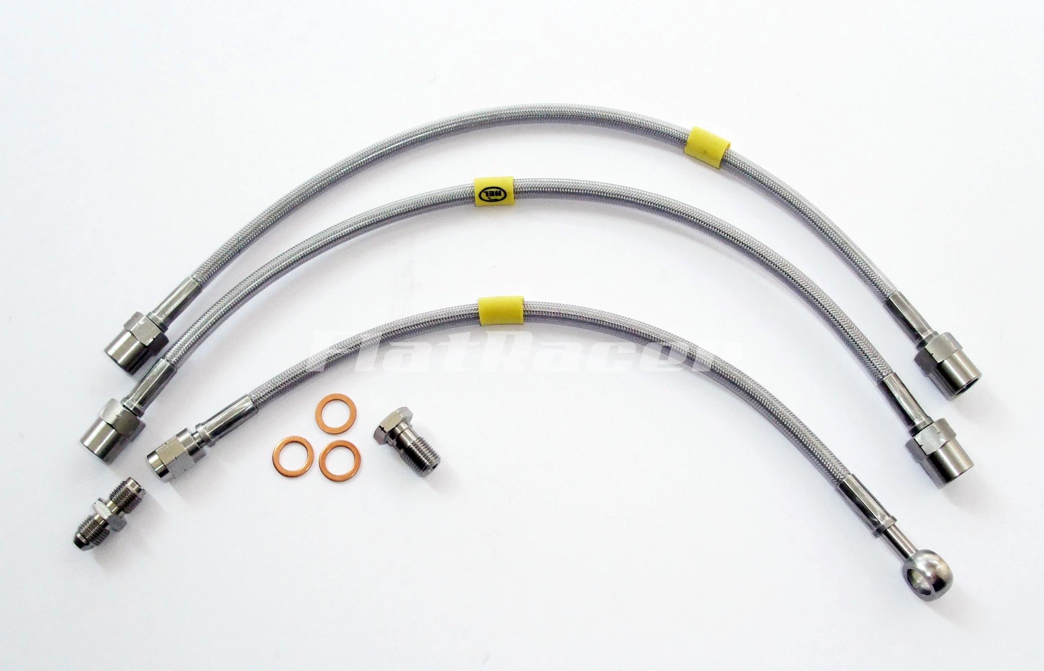 BMW R100 RS Monolever (87 on) s/s braided brake hose - FRONT - 3 lines