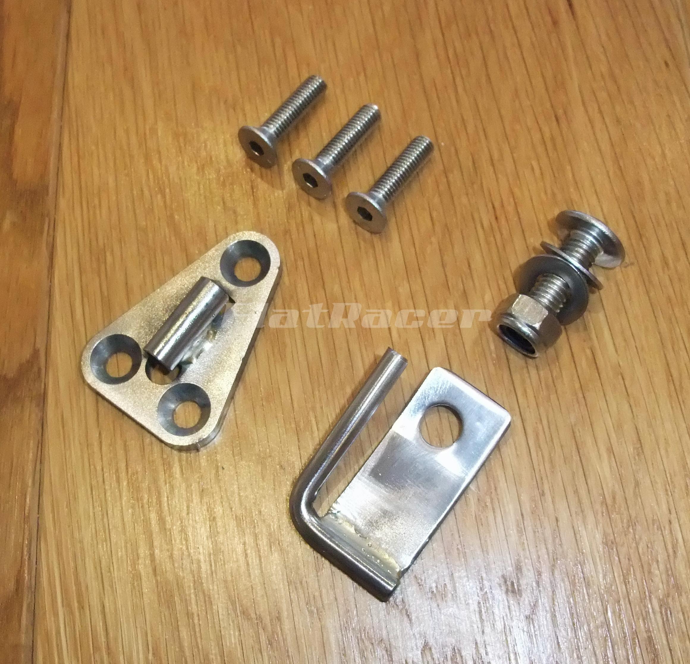 FlatRacer BMW /5, /6, /7 & Monolever TIC single seat stainless steel front hinge
