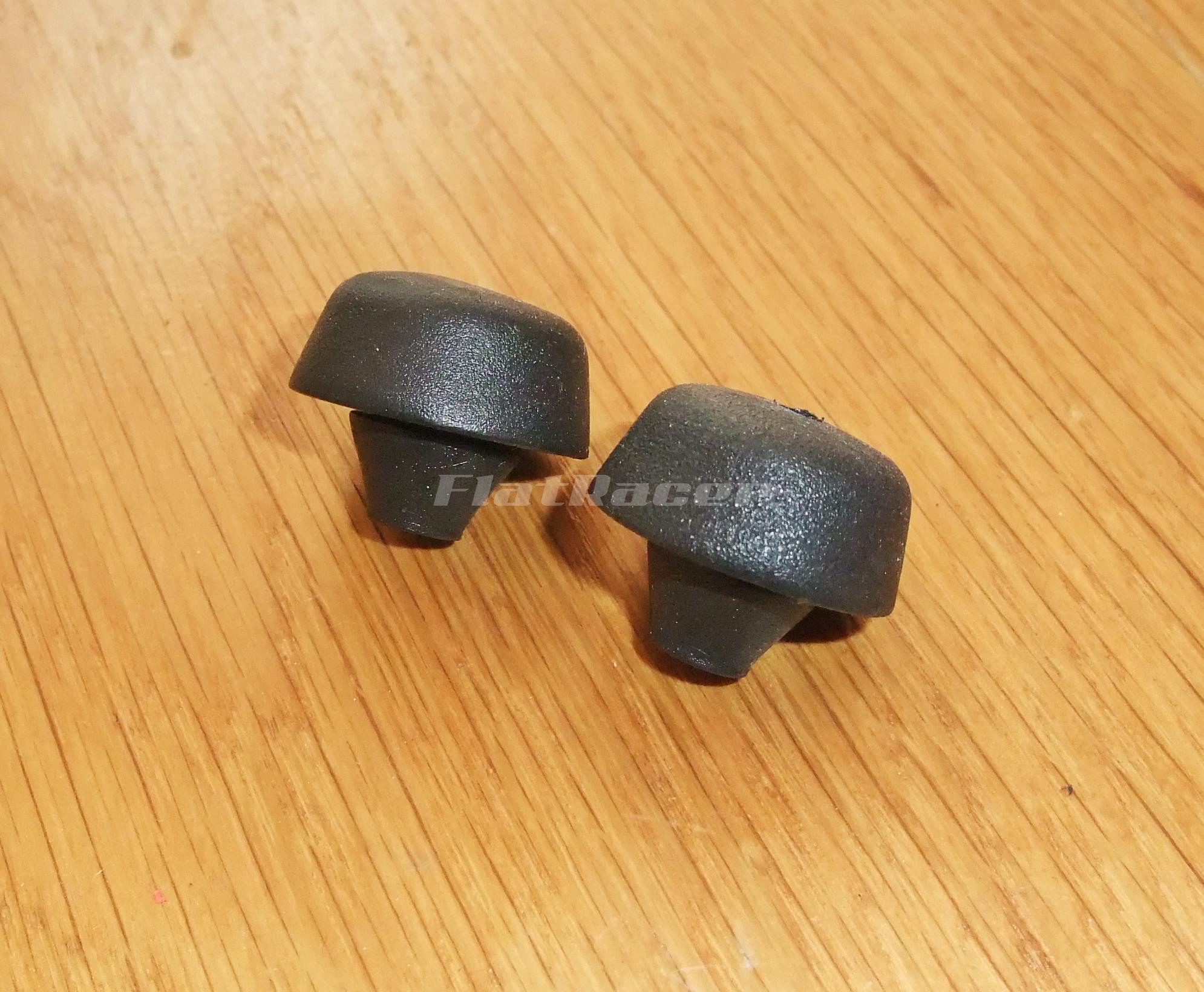 FlatRacer seat rubber buffer stops (pair) - 24 W x 11 H x 10mm hole