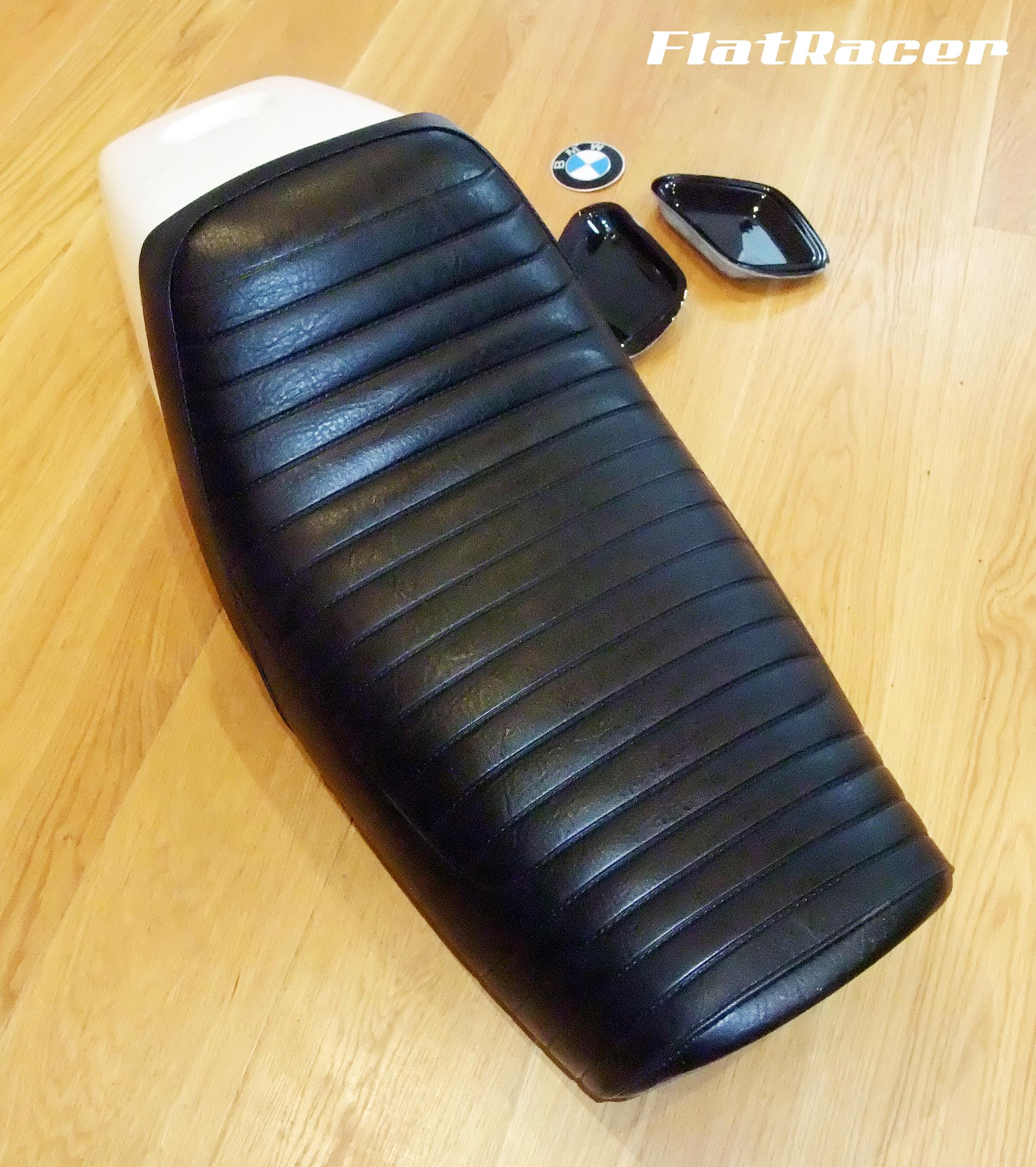 FlatRacer BMW R100 RS 3/4 Solo seat - replacement seat cover + foam