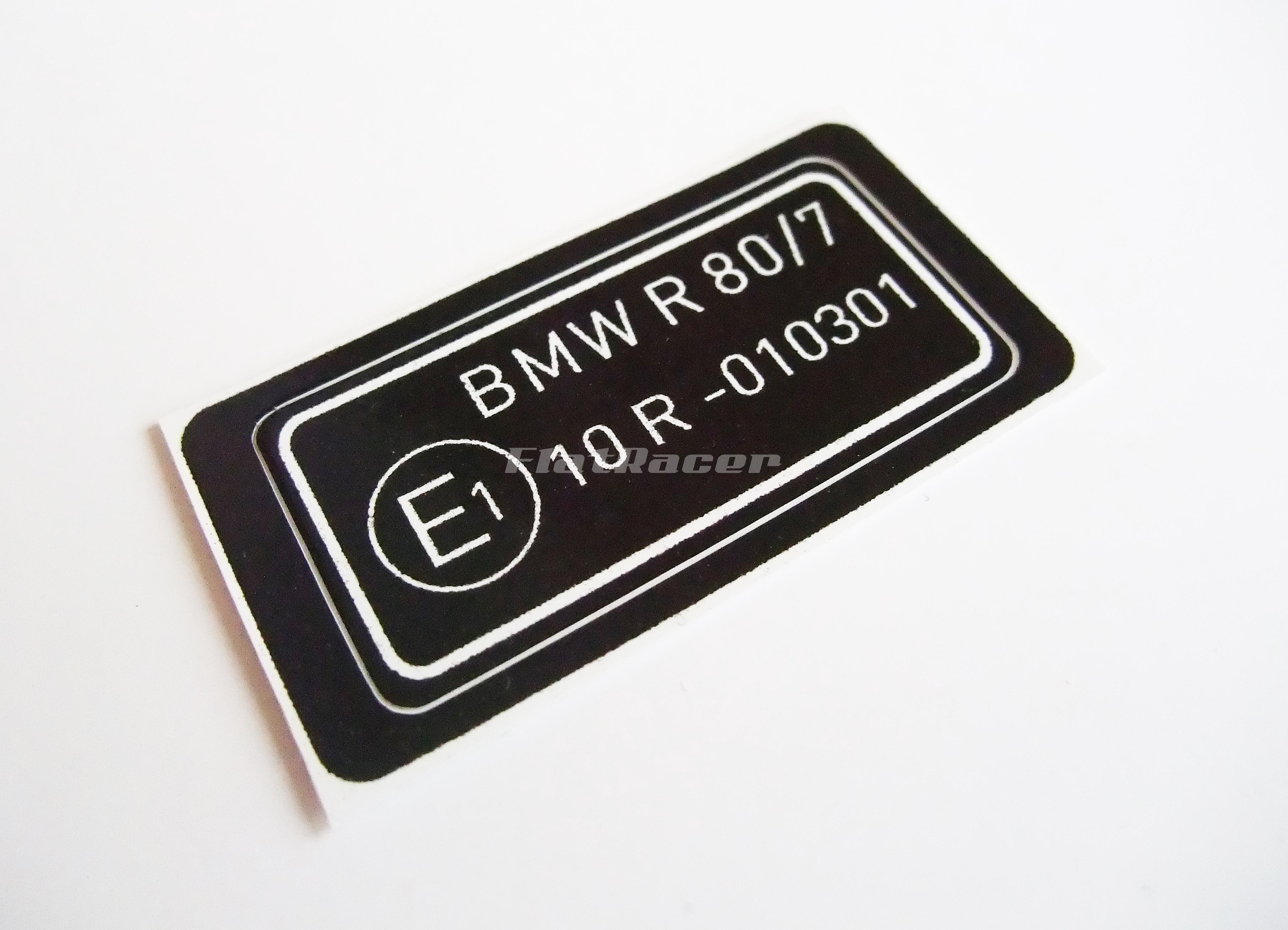 BMW R80/7 - Series 7 (76-84) E1 homologation sticker - 10R - 010301