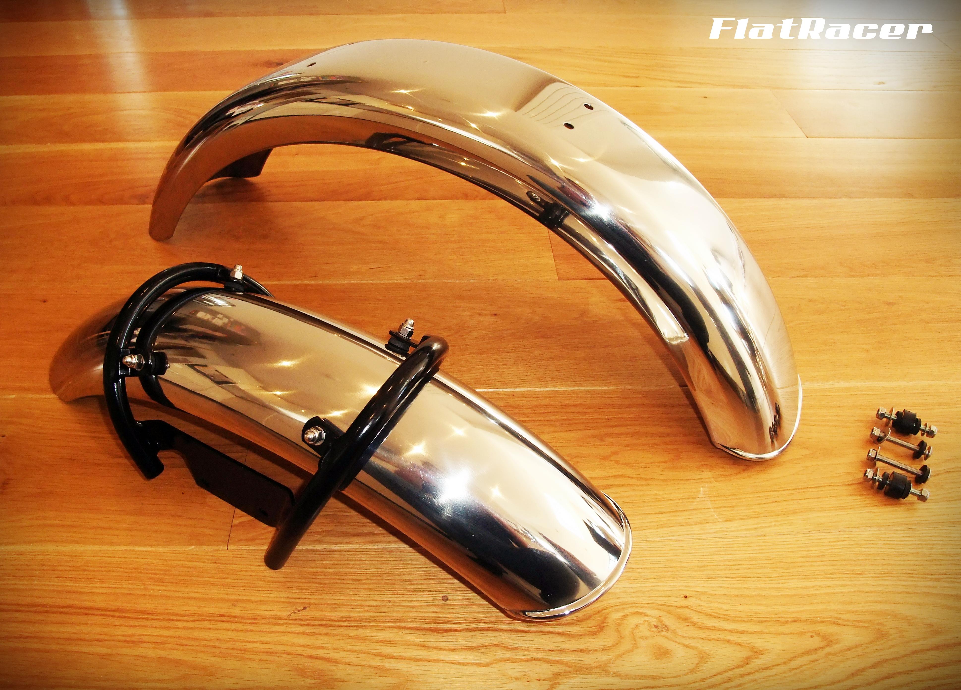 FlatRacer BMW /6 & early /7 Series stainless steel mudguard combo
