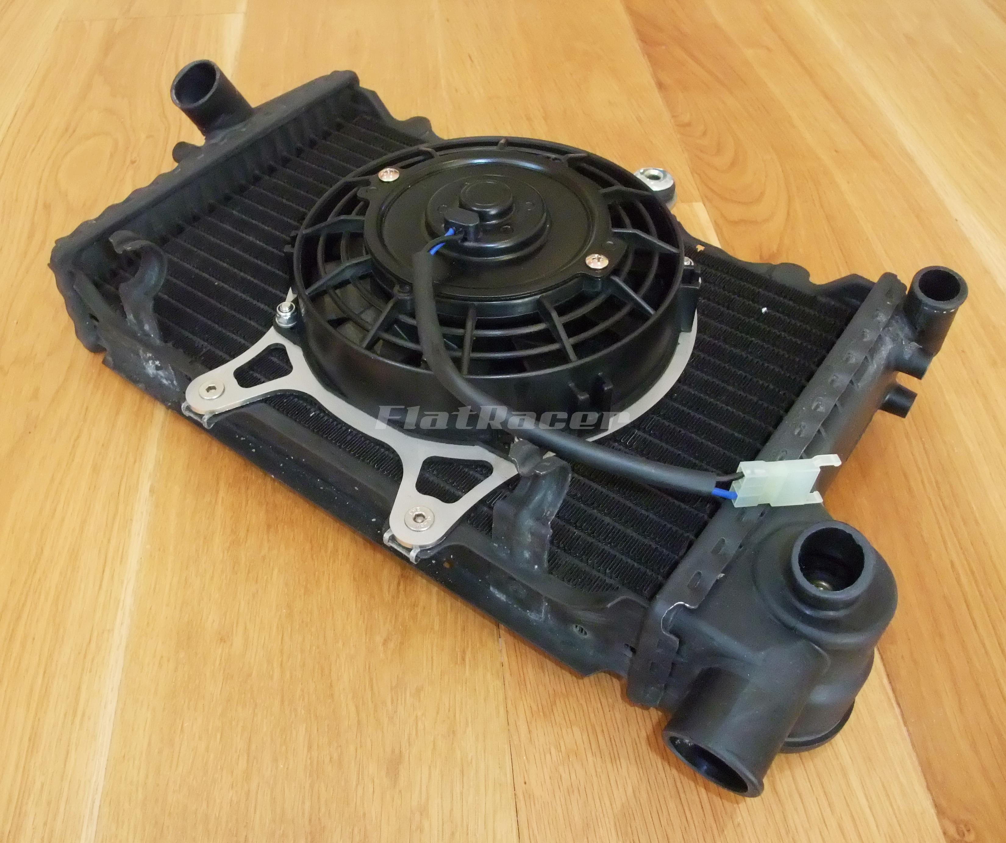 FlatRacer BMW K series radiator fan kit - fit K100, K75, K1 & K1100 models (83-96)