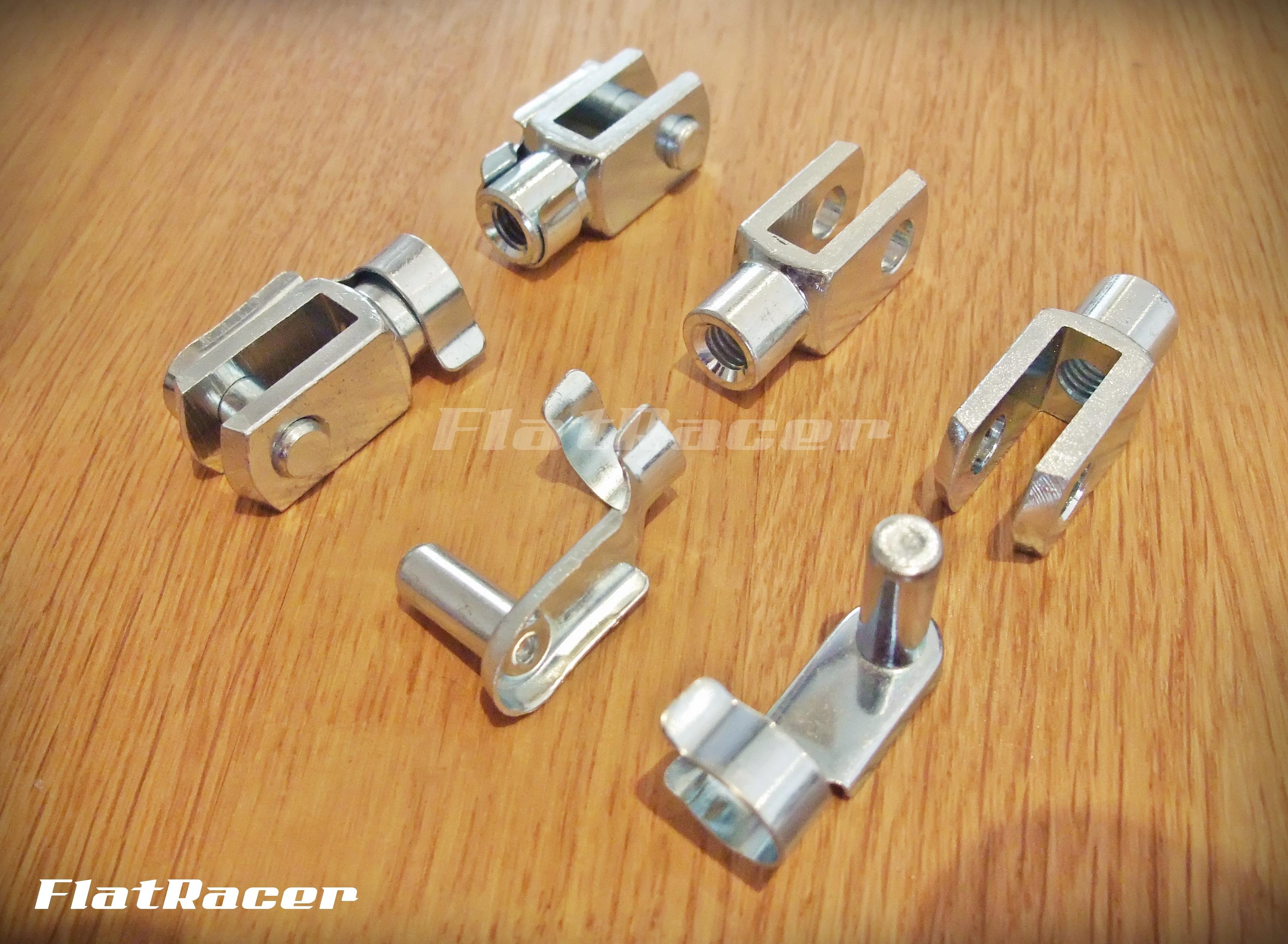 Tarozzi BZP (bright zinc plated)  M6 clevis forks & pins set (4)