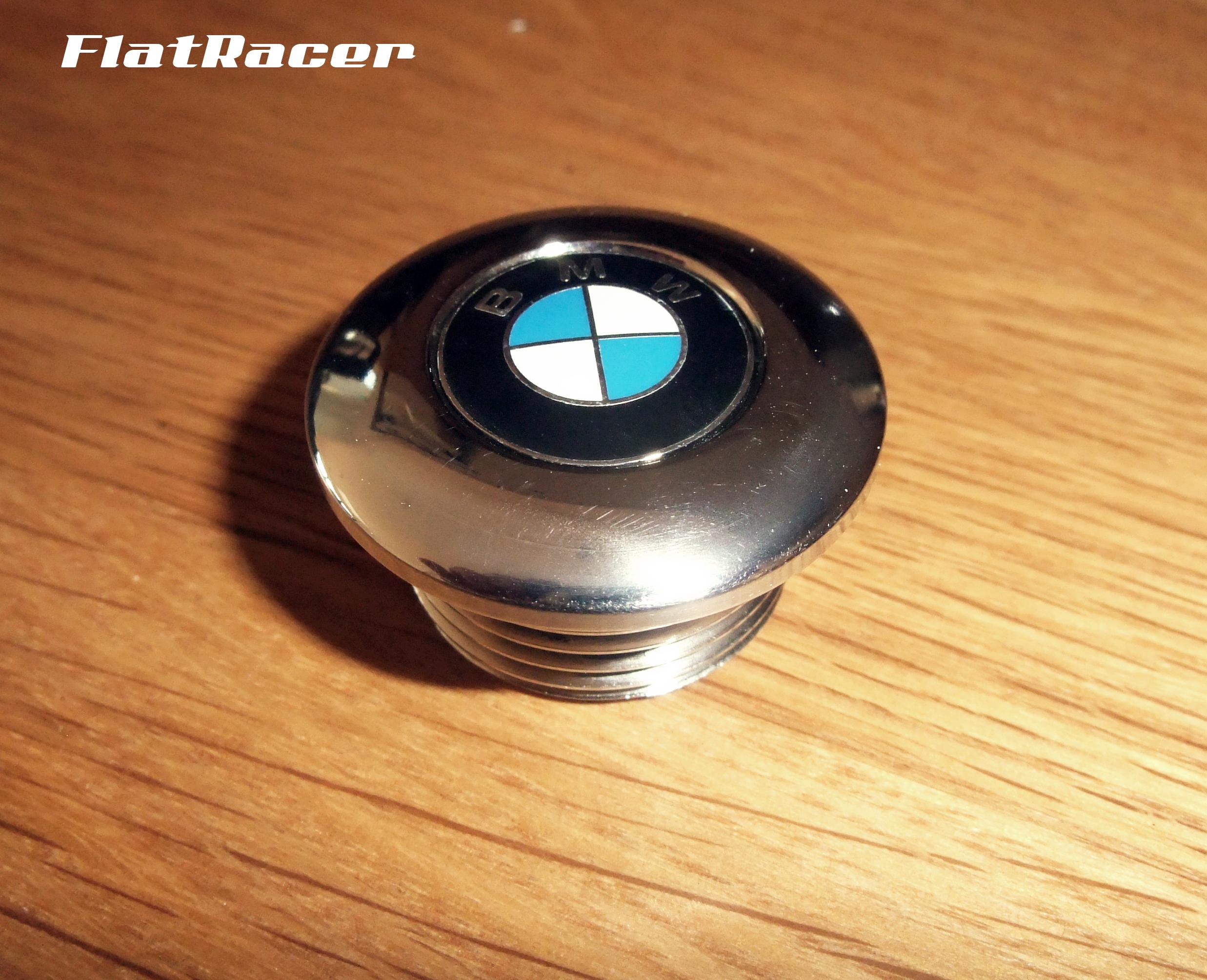 FlatRacer BMW R45 & R65 (78-84) s/s steering stem/top yoke top centre bolt w/ badge