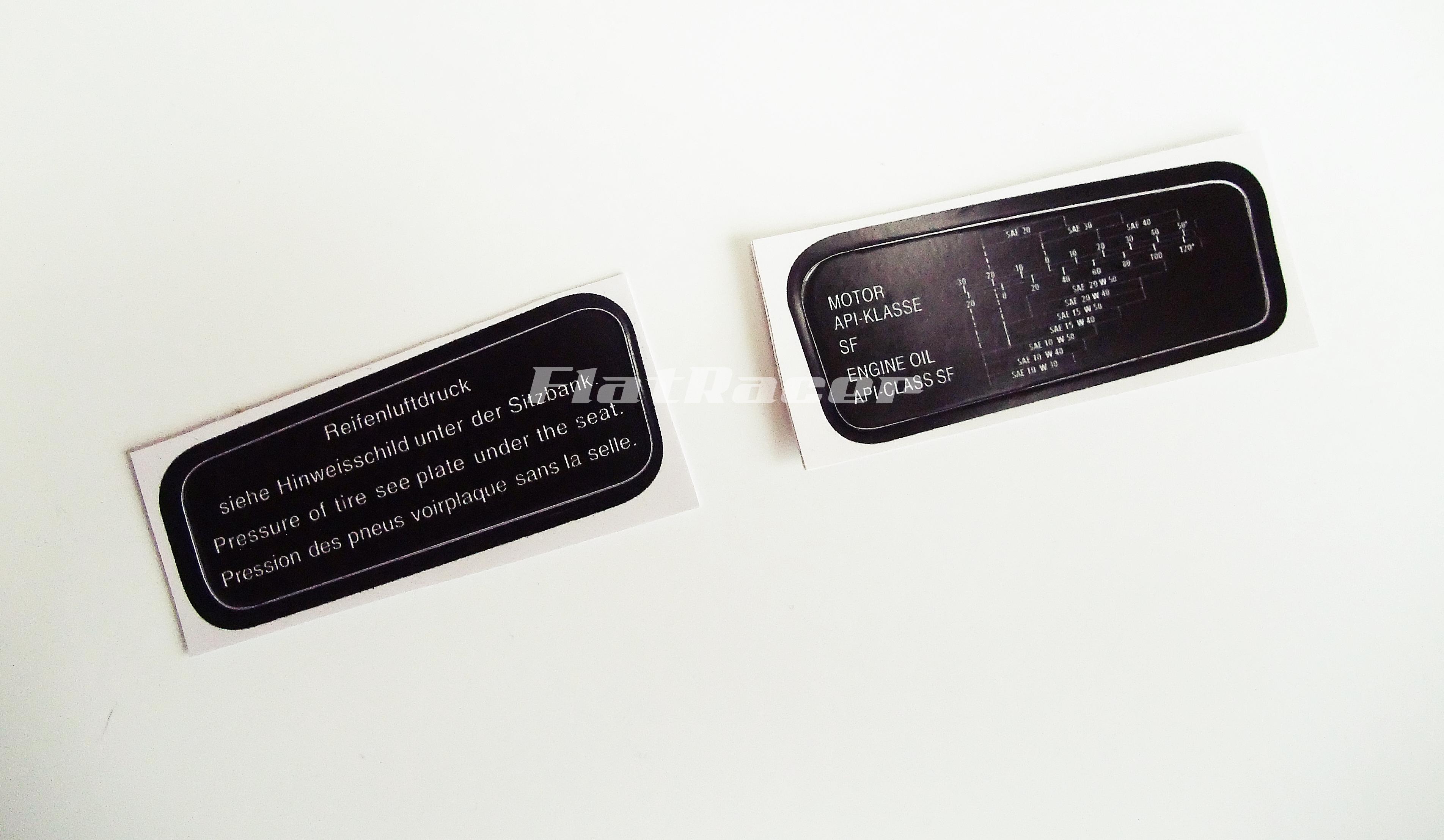 FlatRacer BMW R100RS dash board panel stickers (pair) - 46631235635 + 46631338232