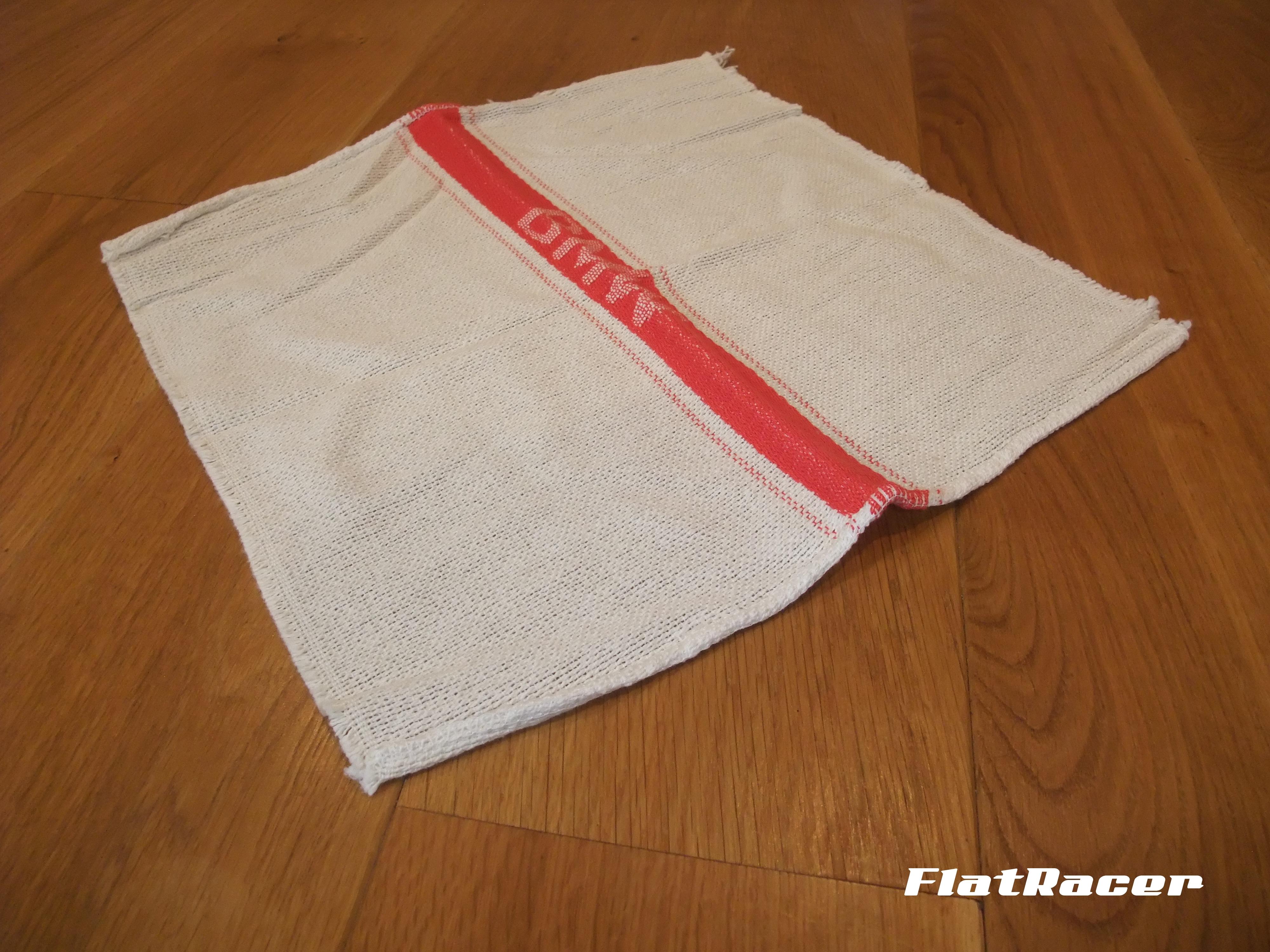 BMW Airhead Boxer tool kit rag towel - red lettering